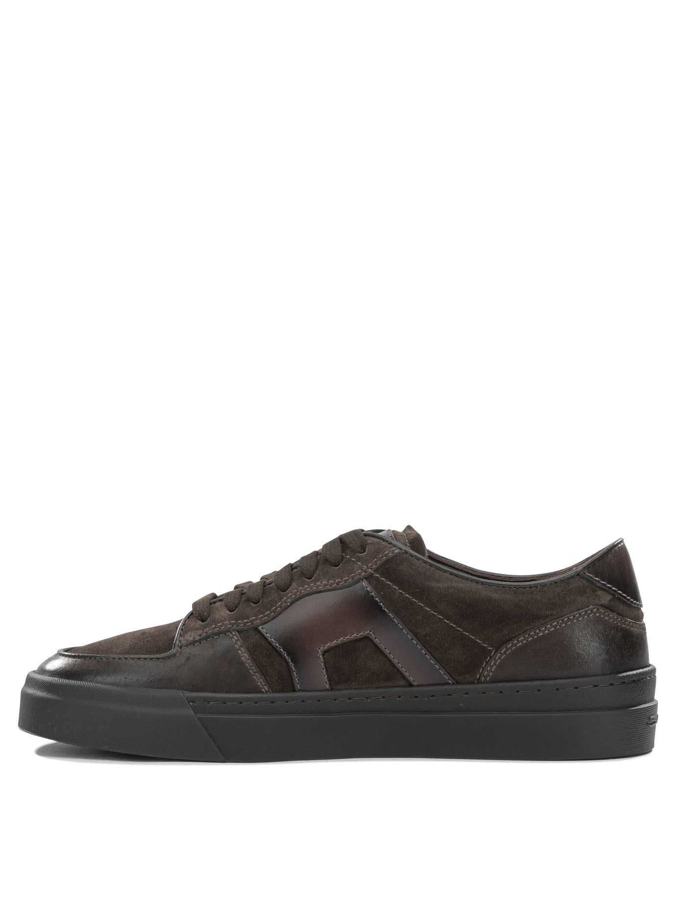 Santoni Low-Top Leather Sneakers
