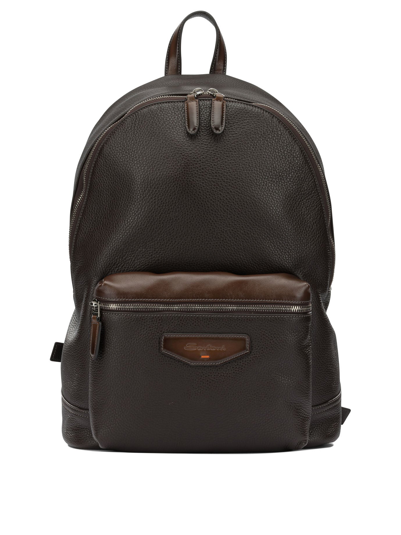 Santoni Casual Leather Backpack