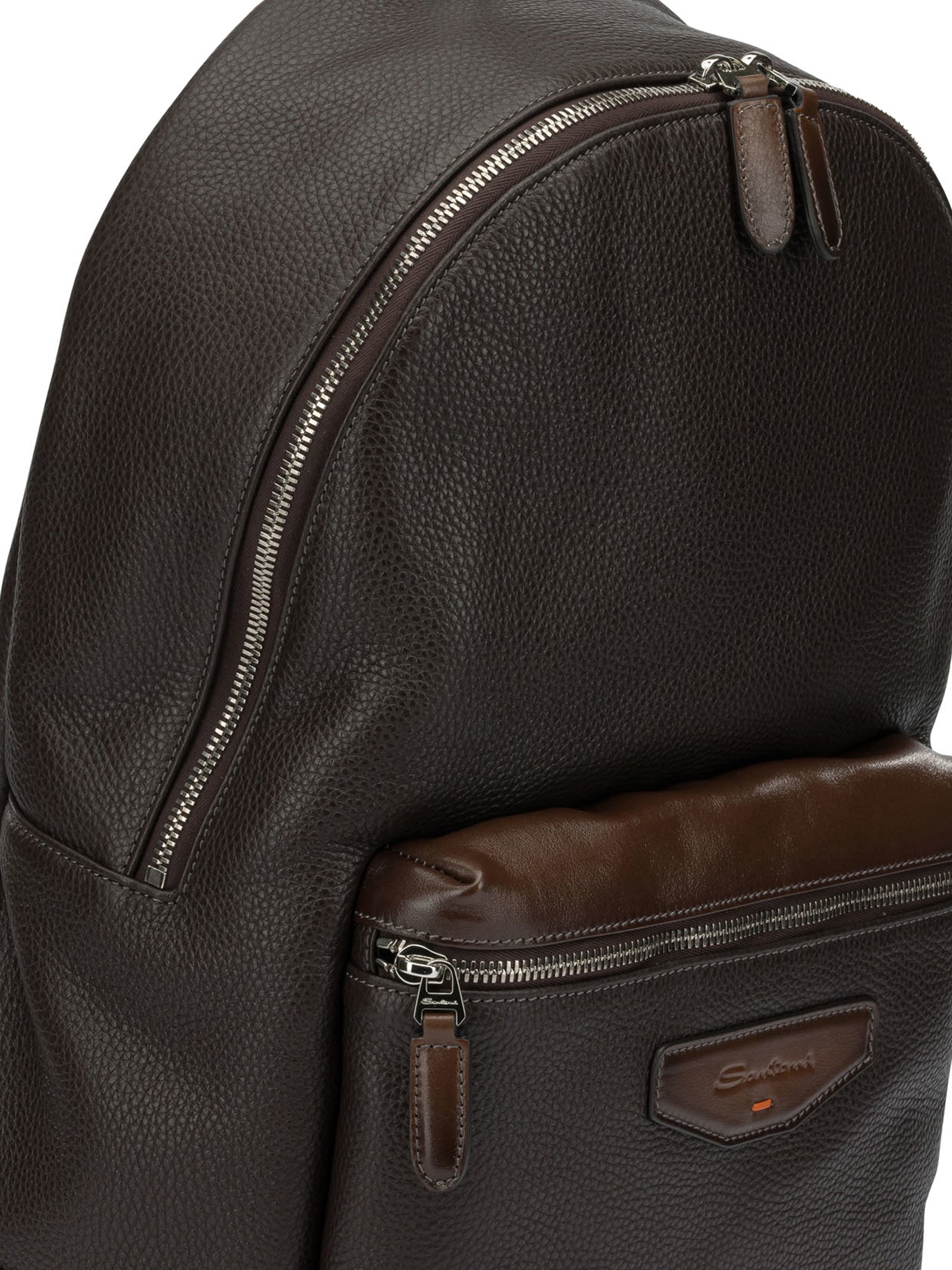Santoni Casual Leather Backpack
