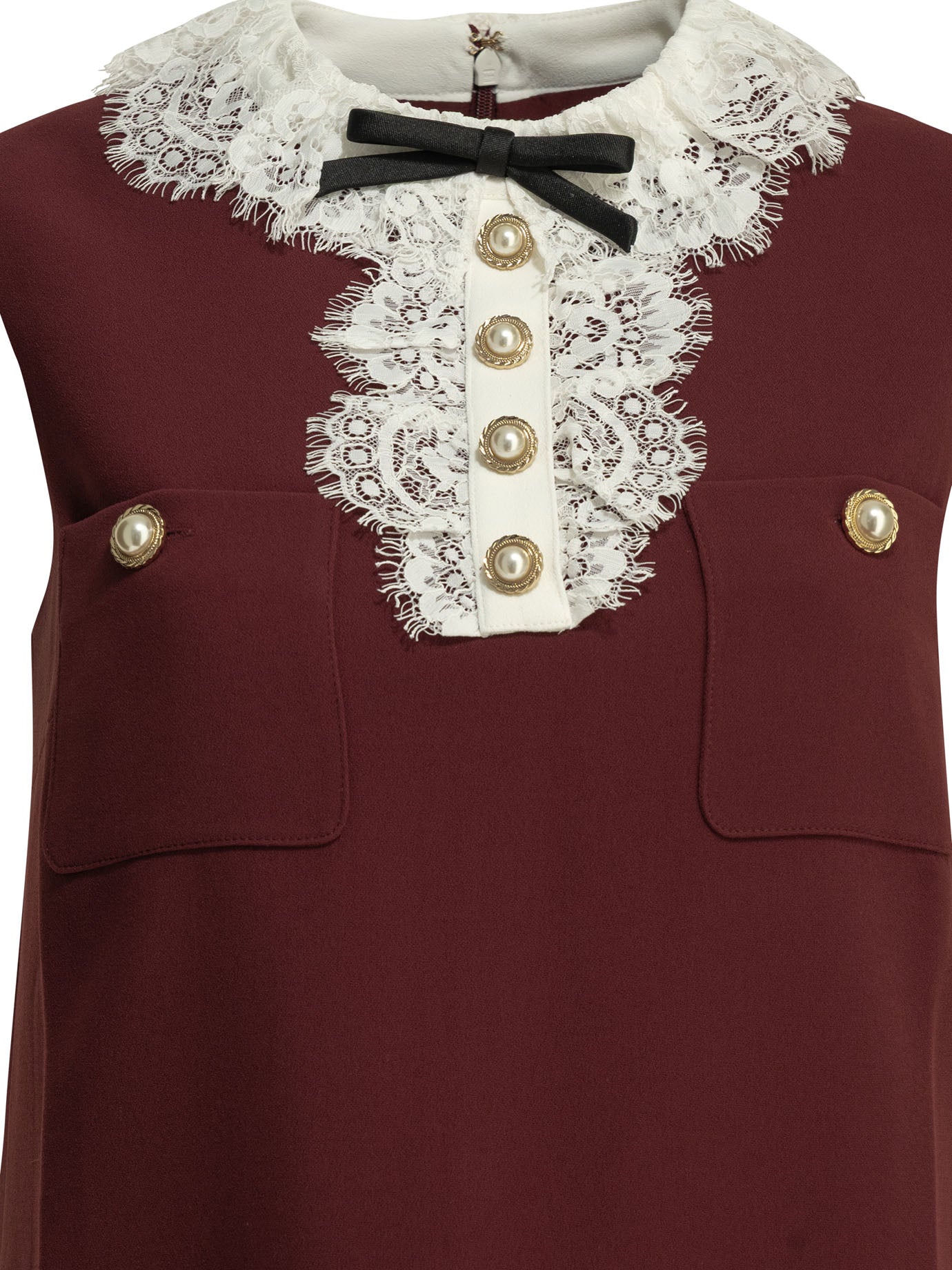 Self-portrait Short Dress With Lace Detail