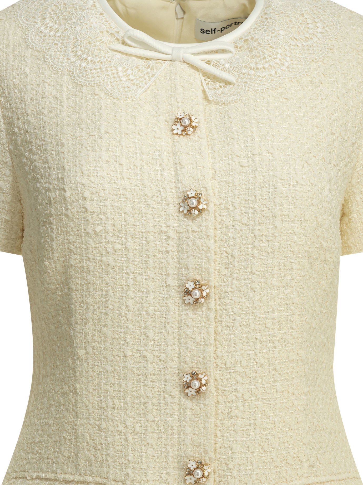 Self-portrait Short Dress With Lace Details