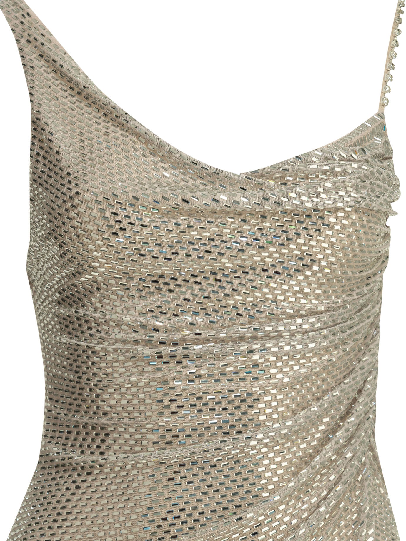 Self-portrait Short Dress With Rhinestones
