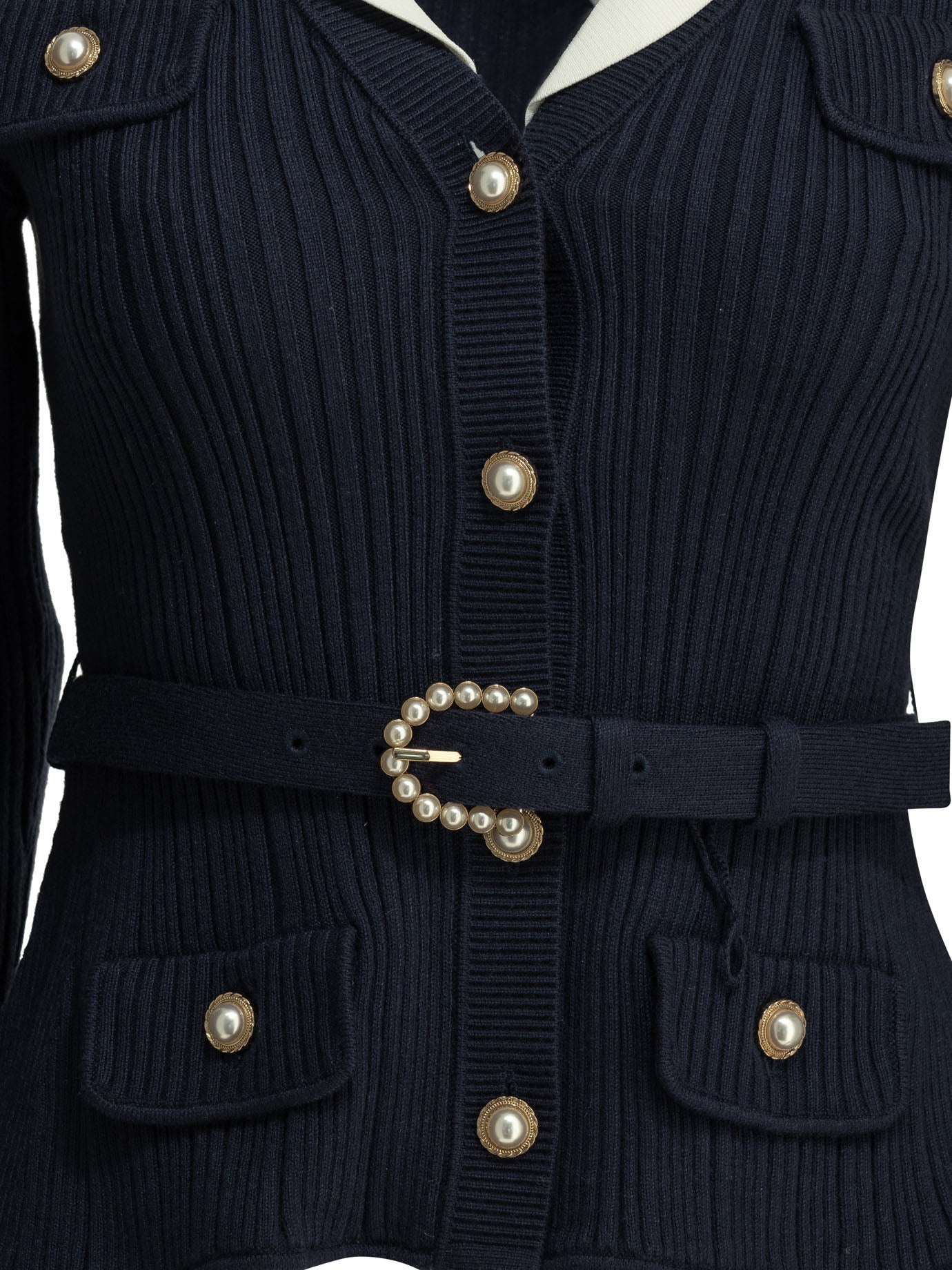 Self-portrait Woven Knit Cardigan