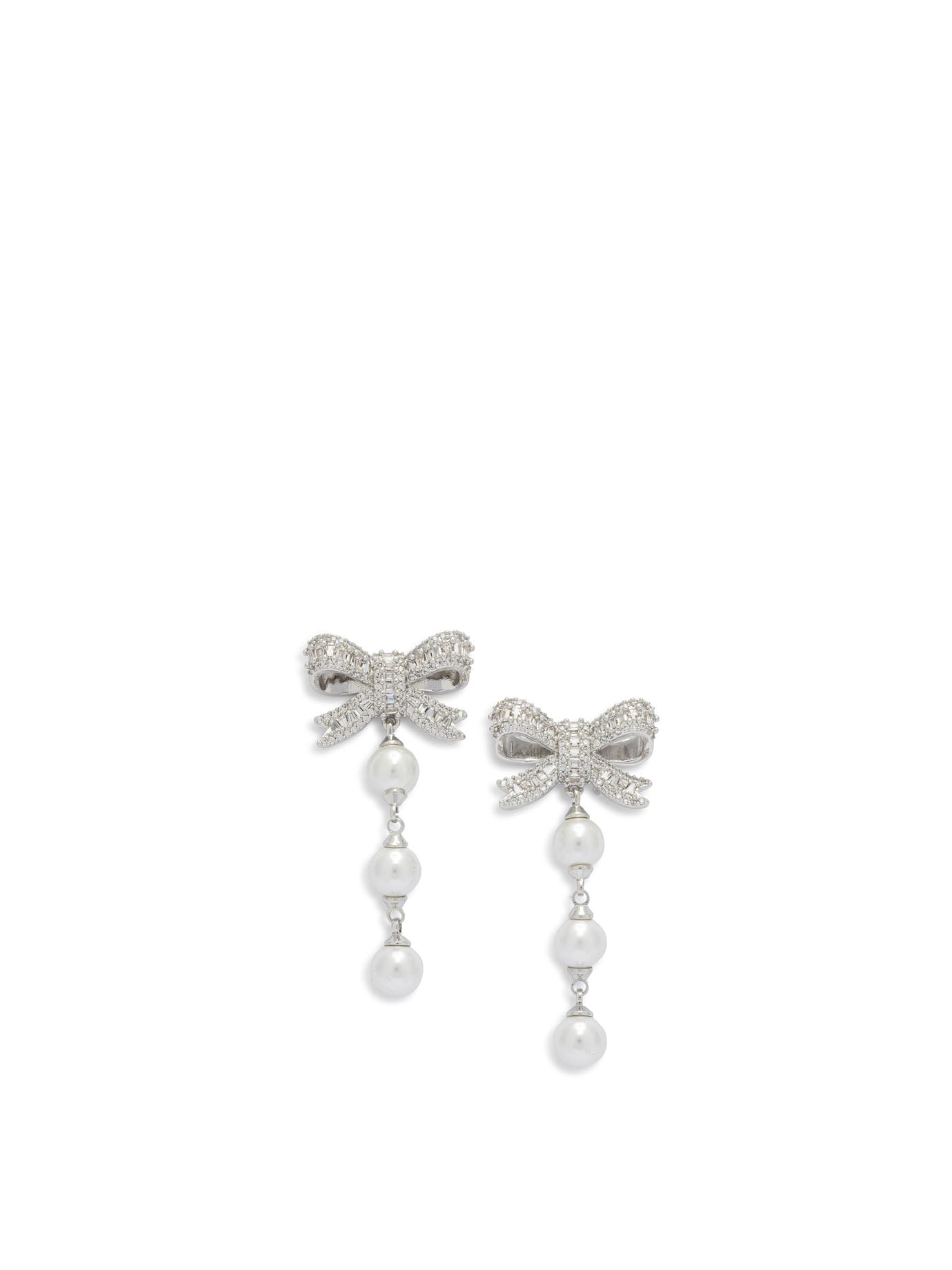Self-portrait Dangling Earrings With Pearls And Crystals