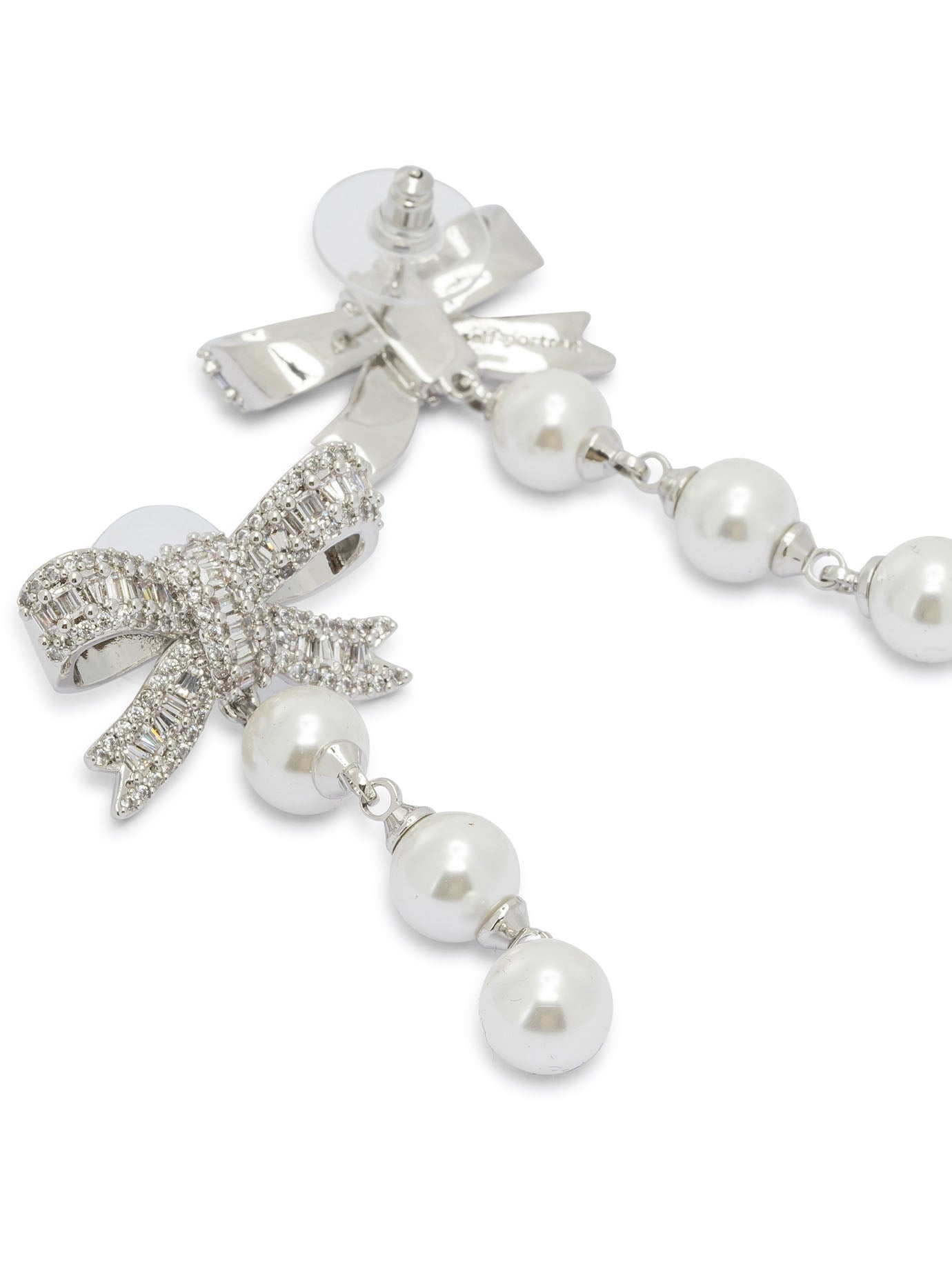 Self-portrait Dangling Earrings With Pearls And Crystals