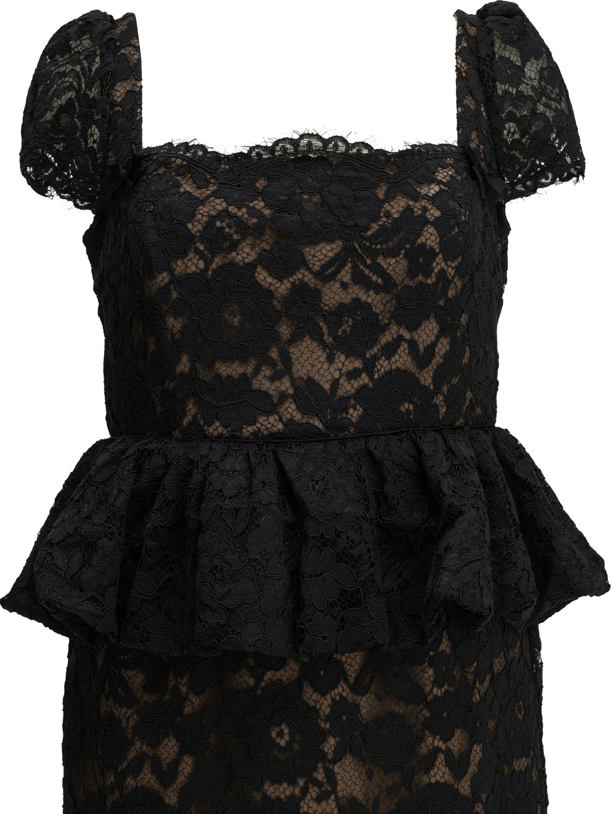 Self-portrait Midi-Length Sheath Dress With Ruffles