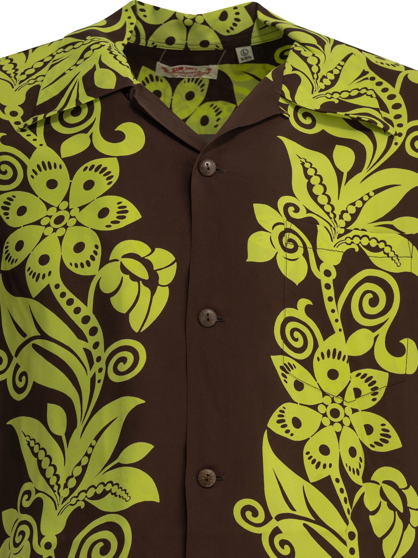 Sun Surf Pictograph Flower Casual Shirt