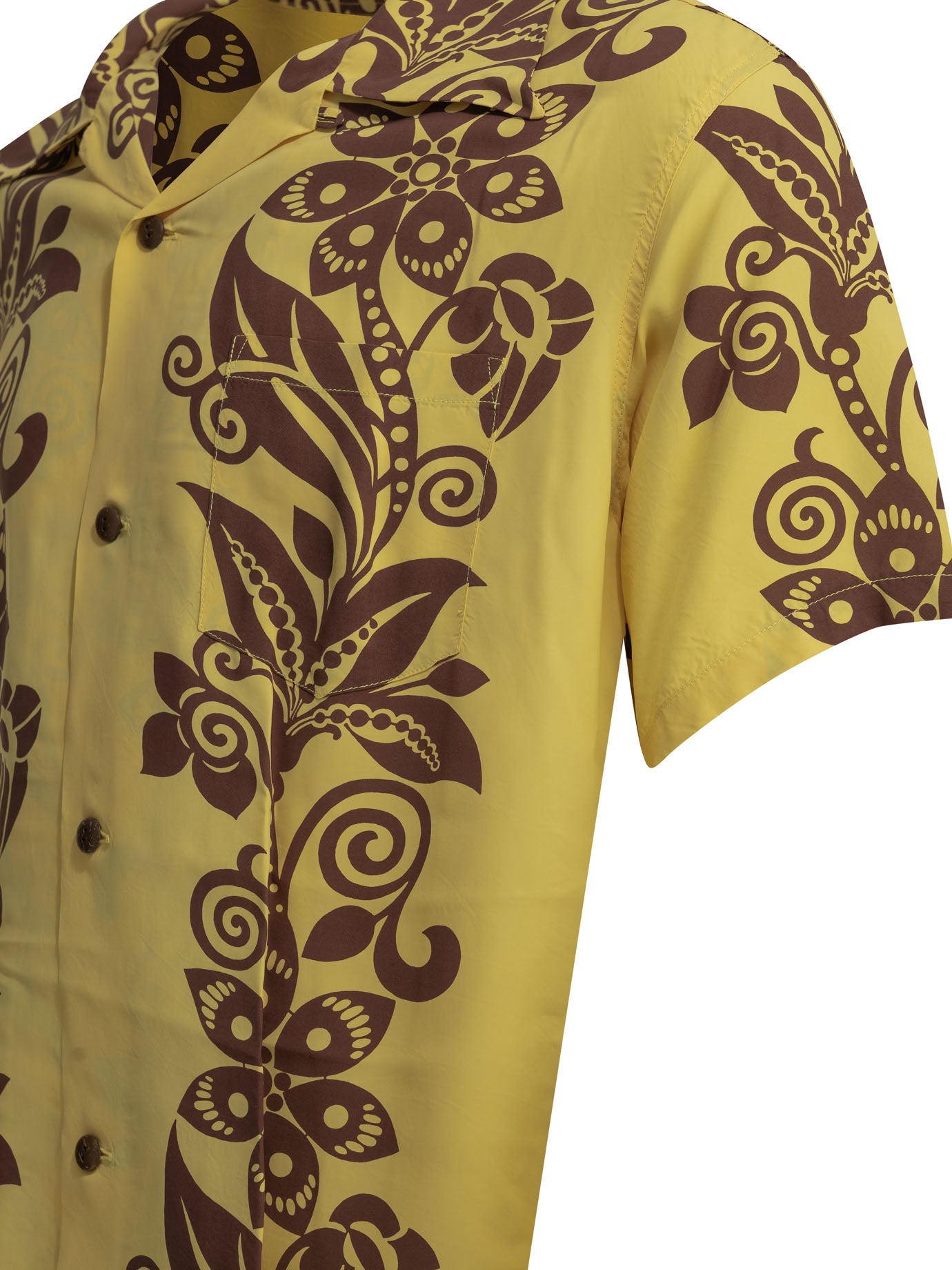 Sun Surf Pictograph Flower Casual Shirt