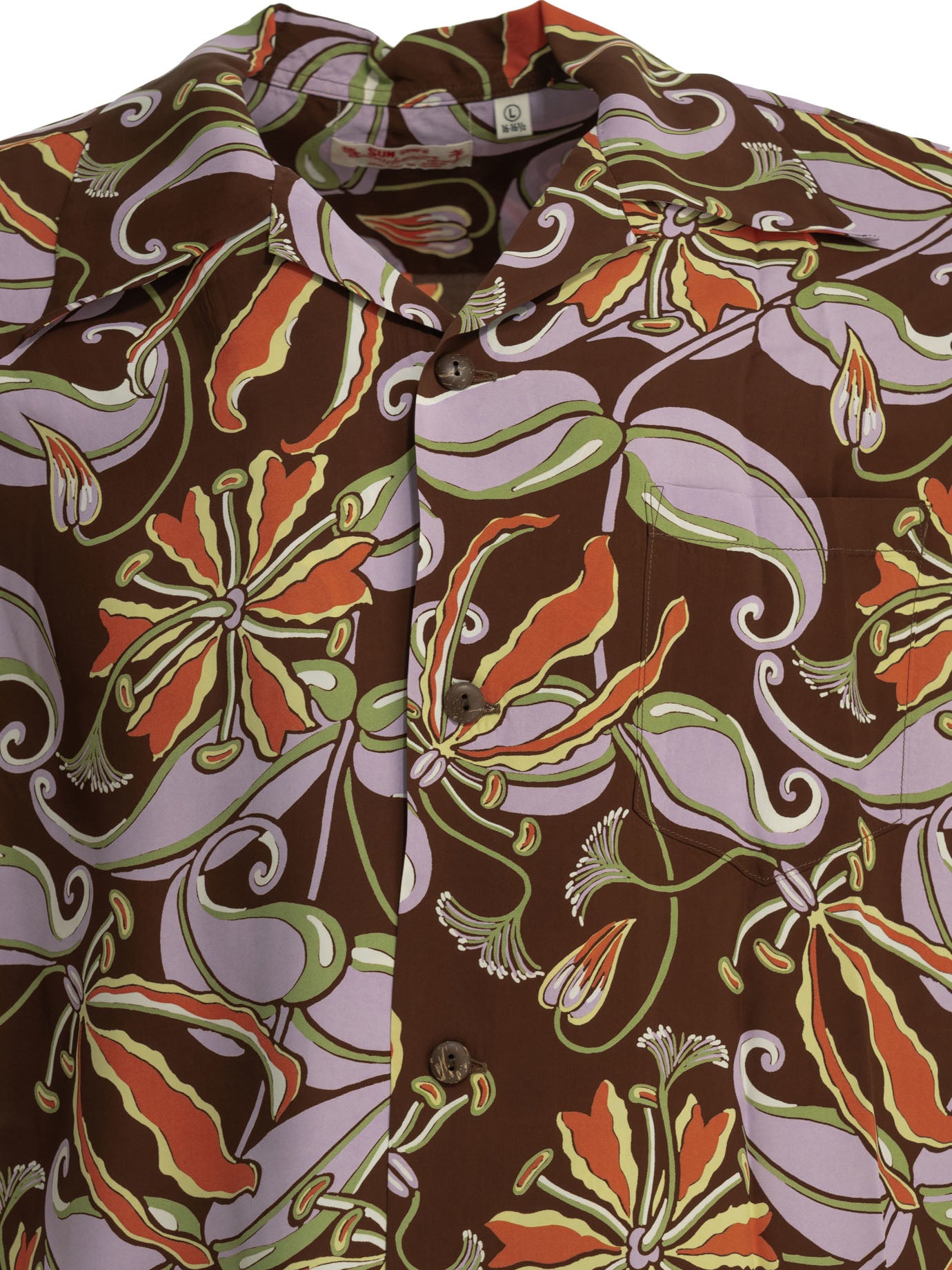 Sun Surf Spider Lily Casual Shirt