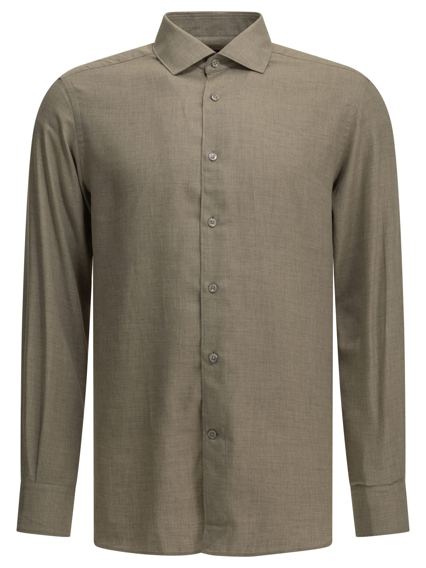 Zegna Casual Cotton-Cashmere Shirt