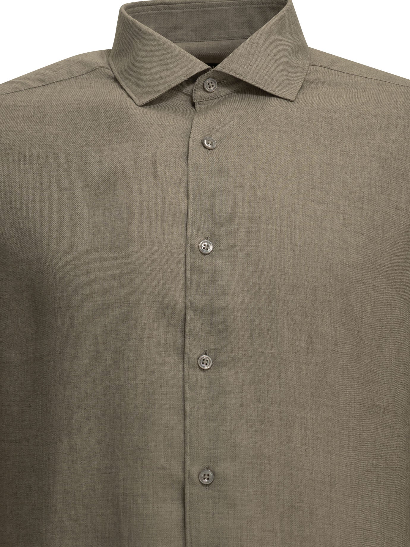 Zegna Casual Cotton-Cashmere Shirt