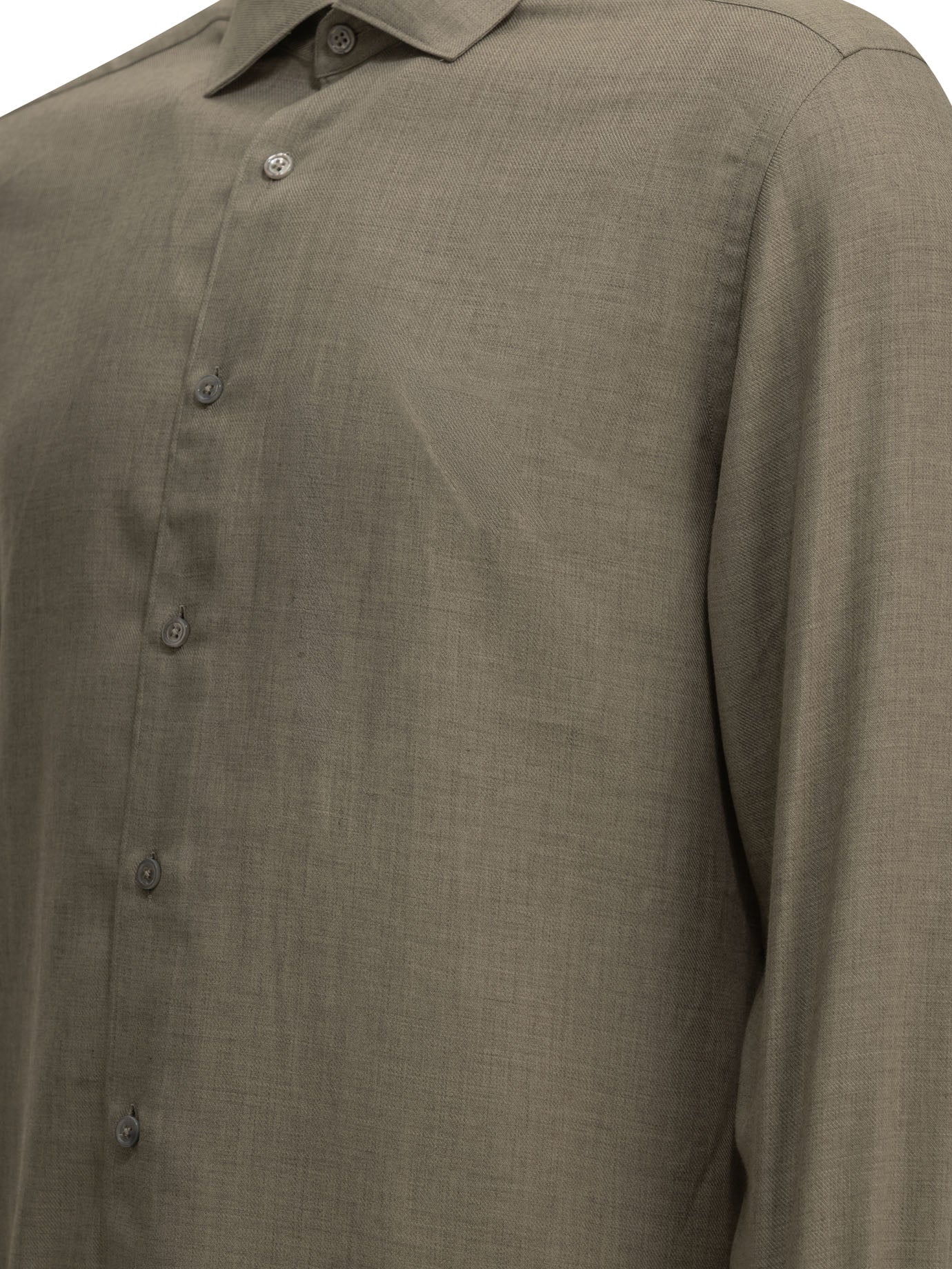Zegna Casual Cotton-Cashmere Shirt