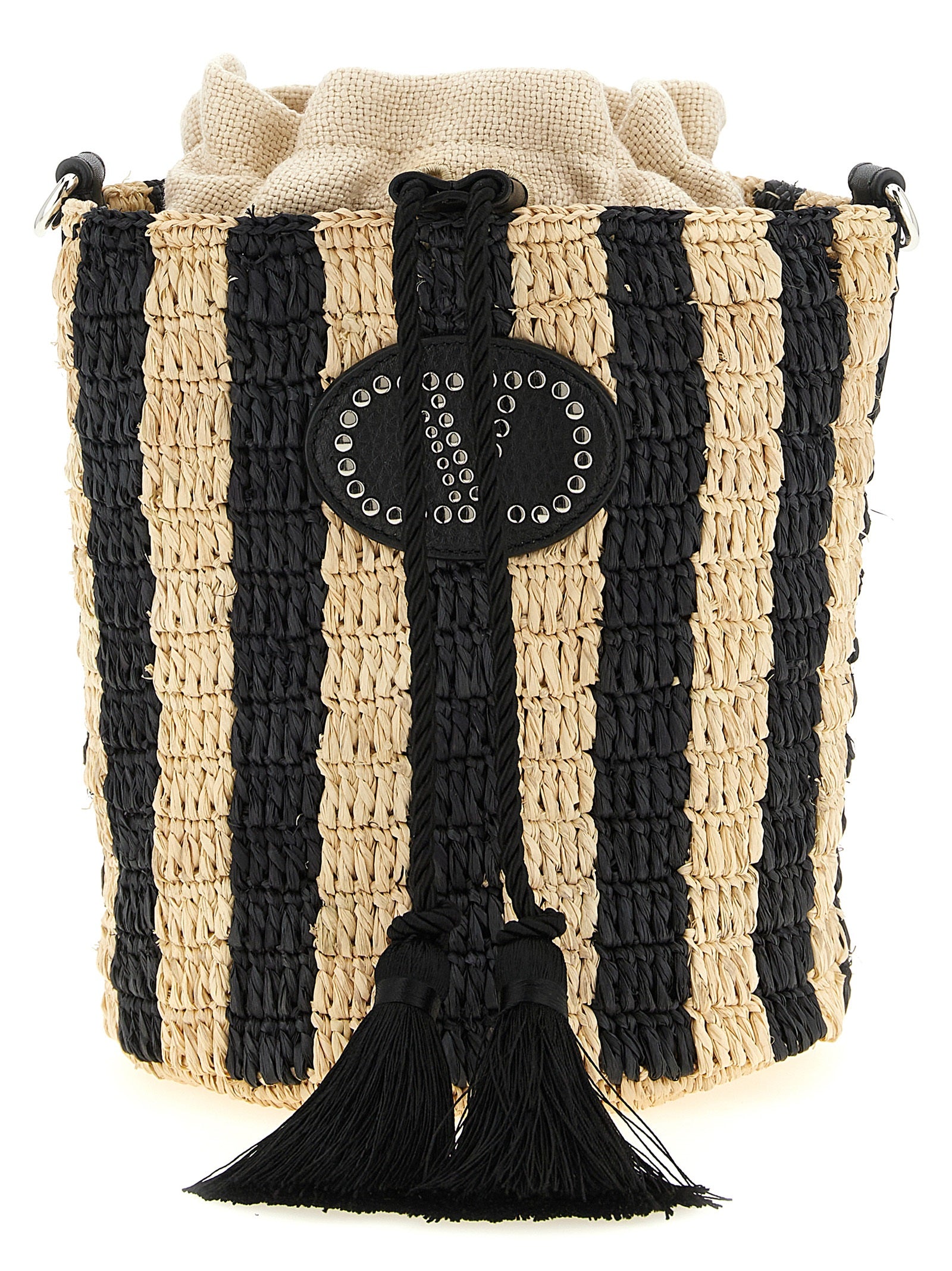 Valentino Garavani Valentino Garavani Raffia Small Bucket Bag