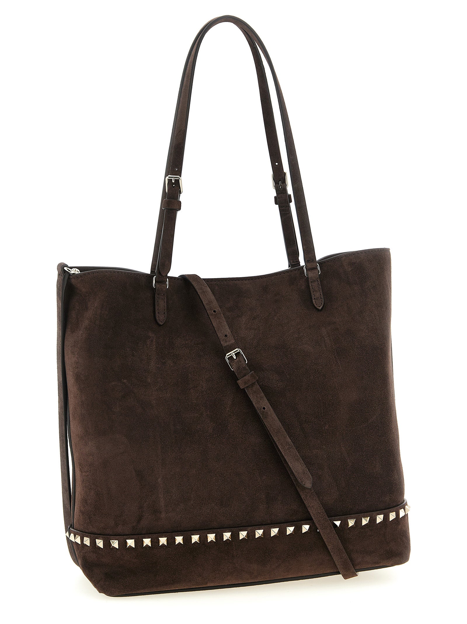 Valentino Garavani 'Rockstud Medium' Suede Shoulder Bag