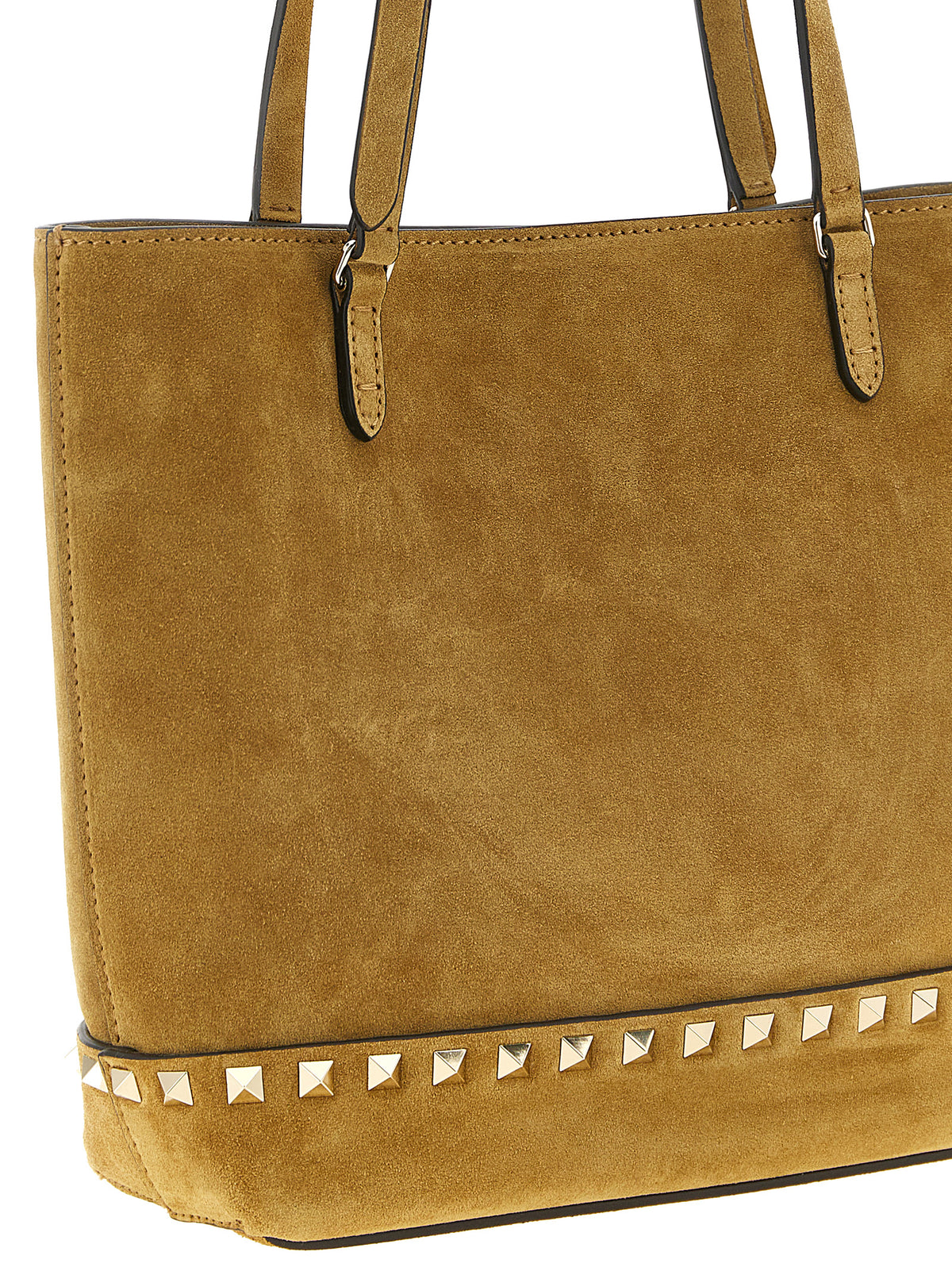 Valentino Garavani V. Garavani 'Rockstud' Small Beige Shopping Bag