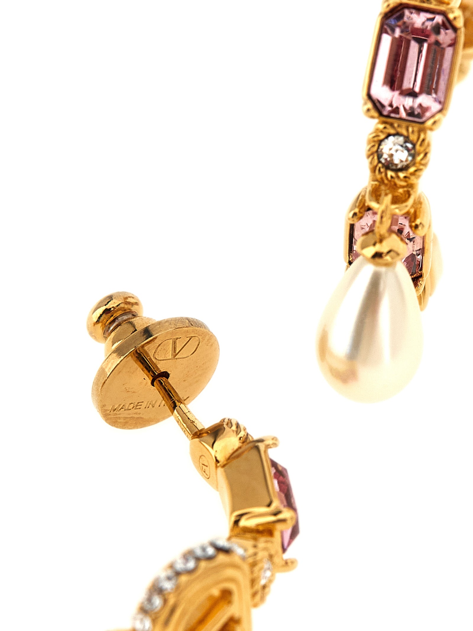 Valentino Garavani Valentino Garavani 'Ovalette' Earrings With Rhinestones