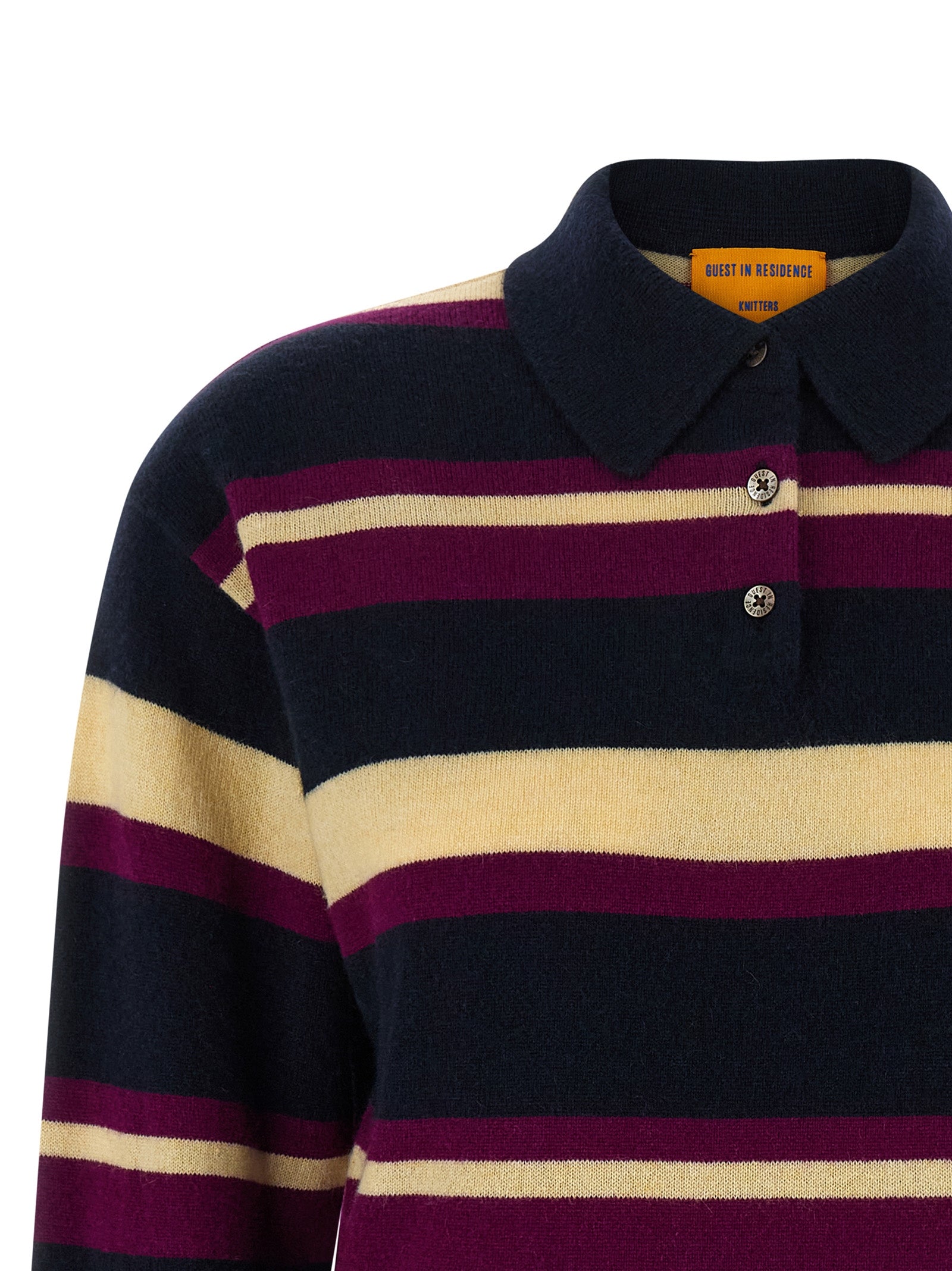 Guest In Residence 'Collegiate Stripe' Polo Shirt