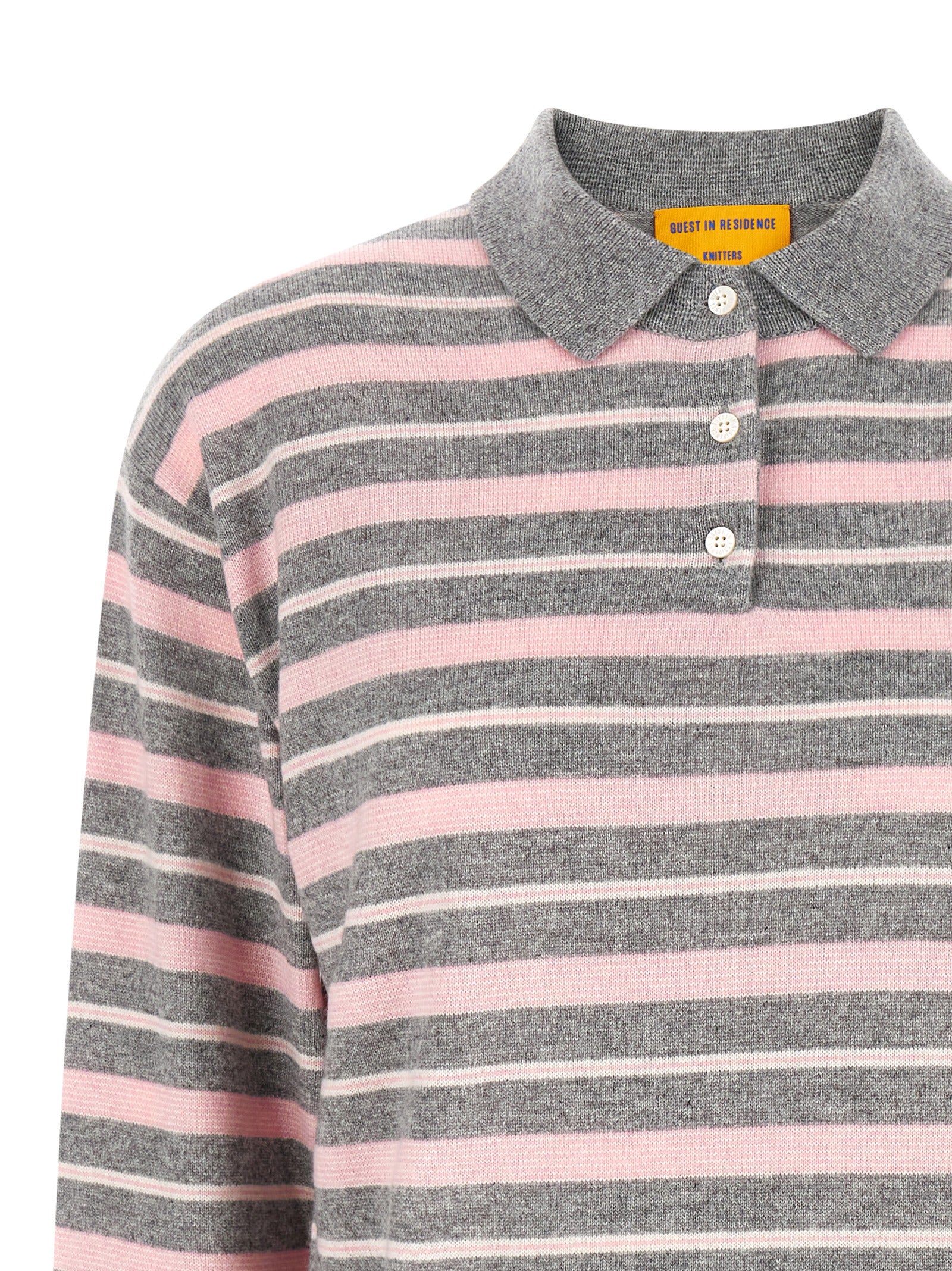Guest In Residence 'Clloegiate Stripe Polo' Sweater