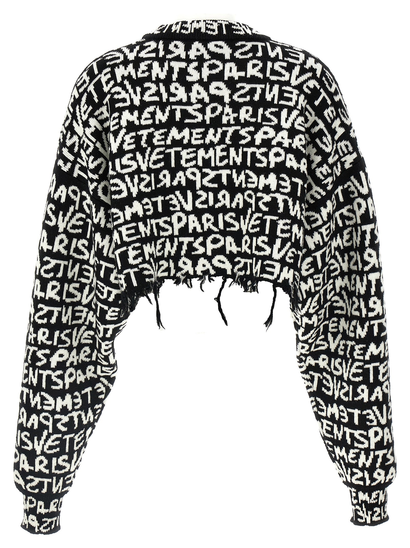 Vetements 'Vetements Paris Monogram' Cropped Sweater