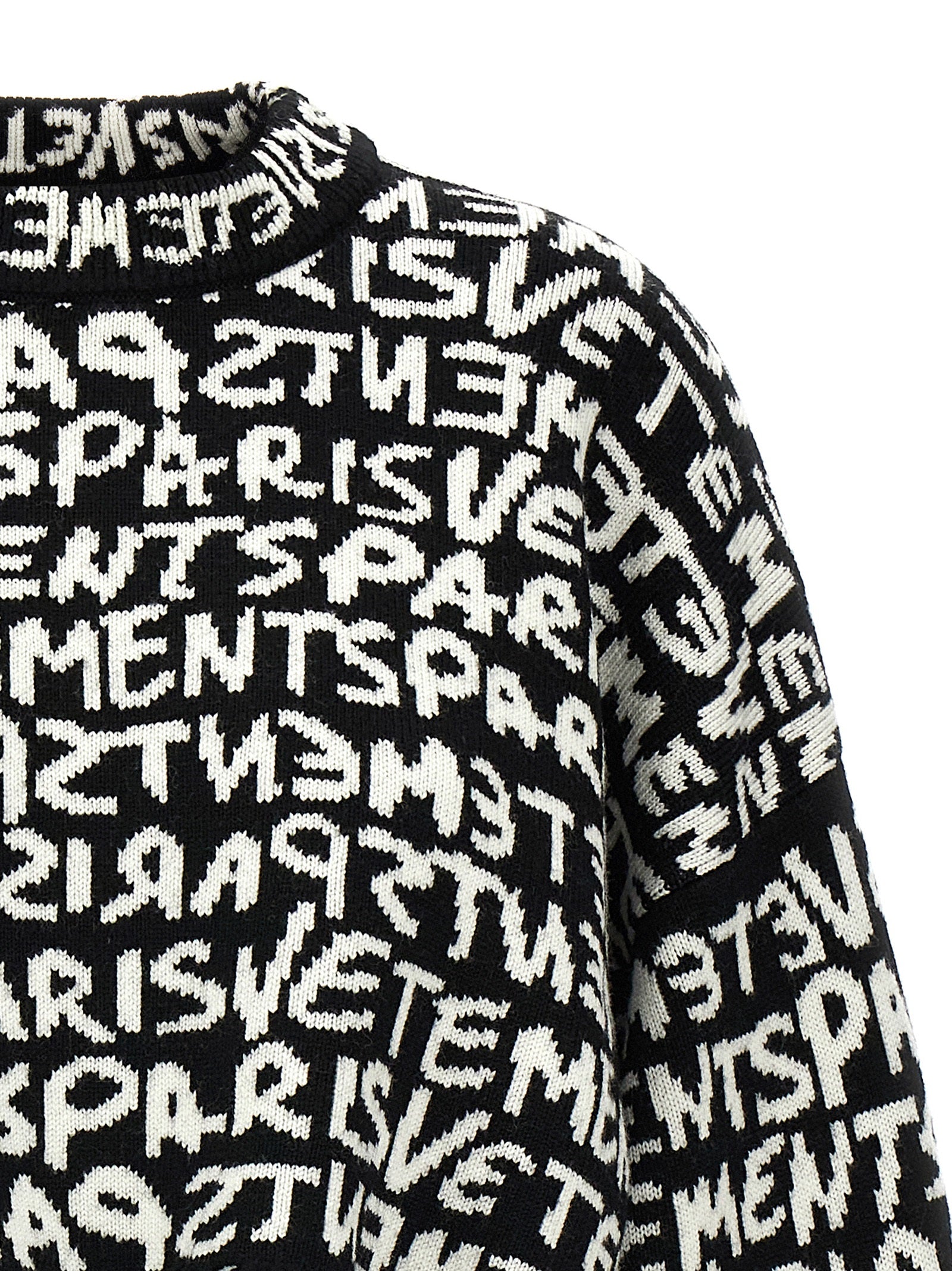 Vetements 'Vetements Paris Monogram' Cropped Sweater