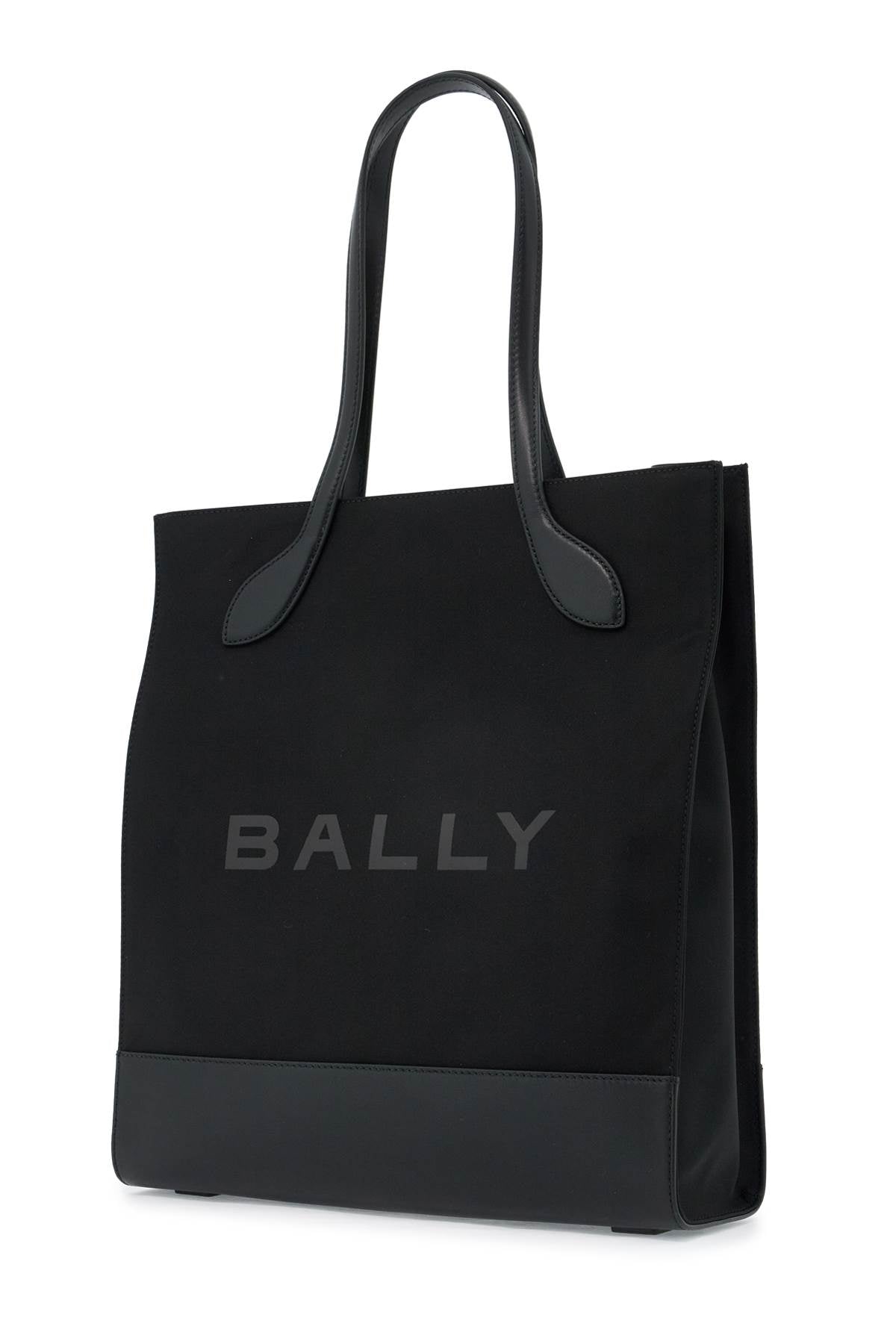 Bally N/S Nylon And Leather Tote Bag