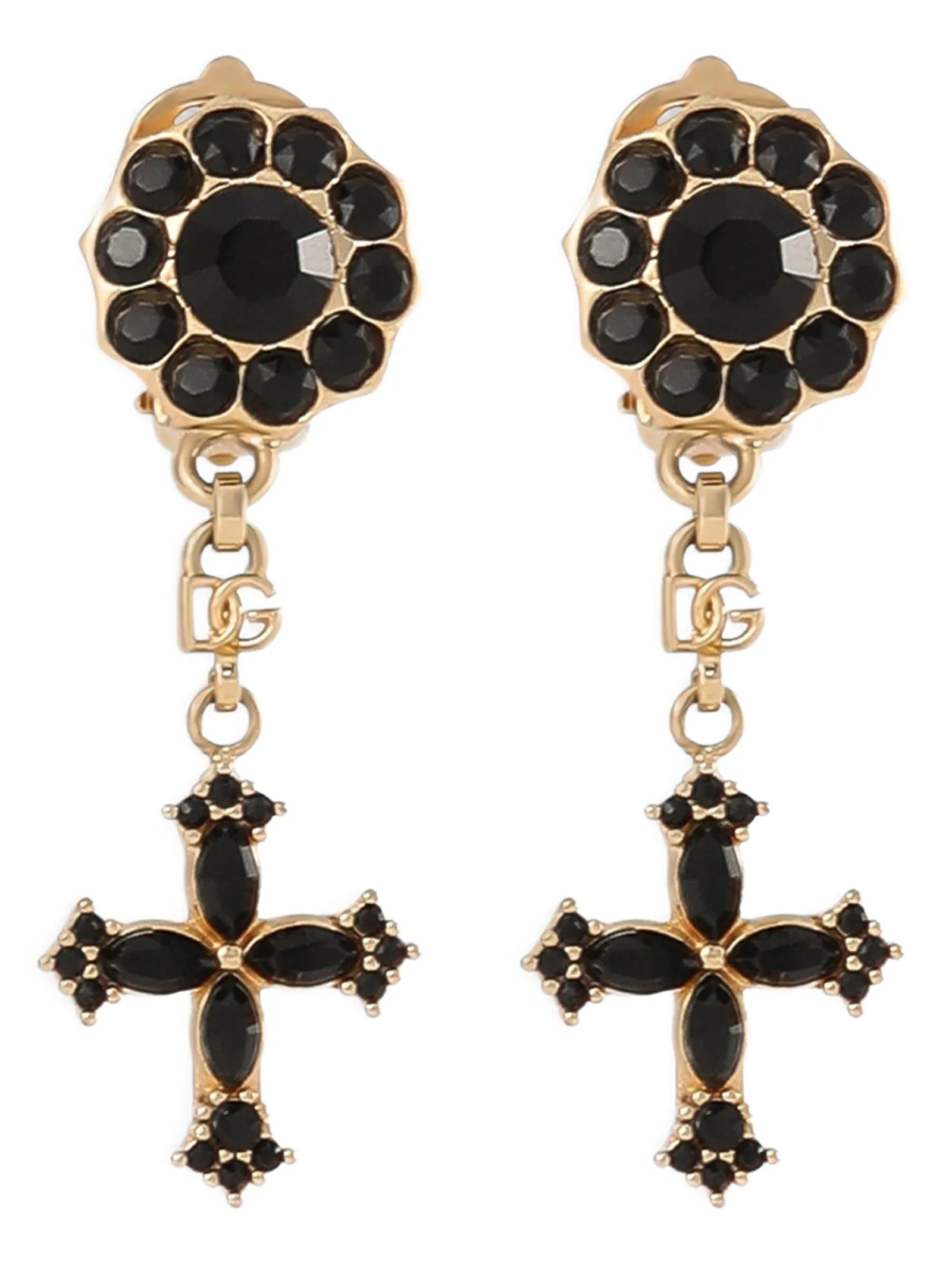 Dolce & Gabbana Cross Pendant Earrings