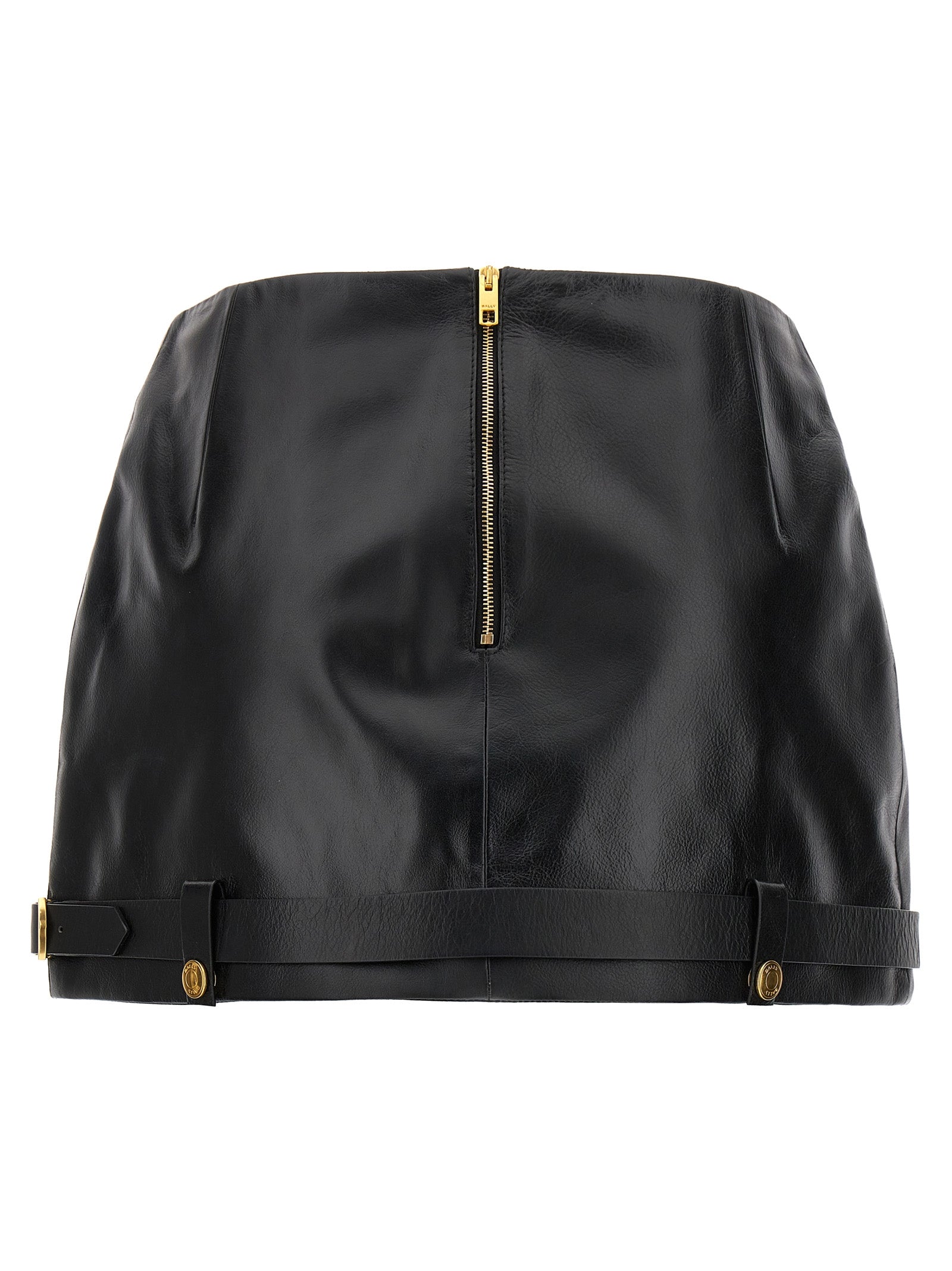 Bally Leather Mini Skirt