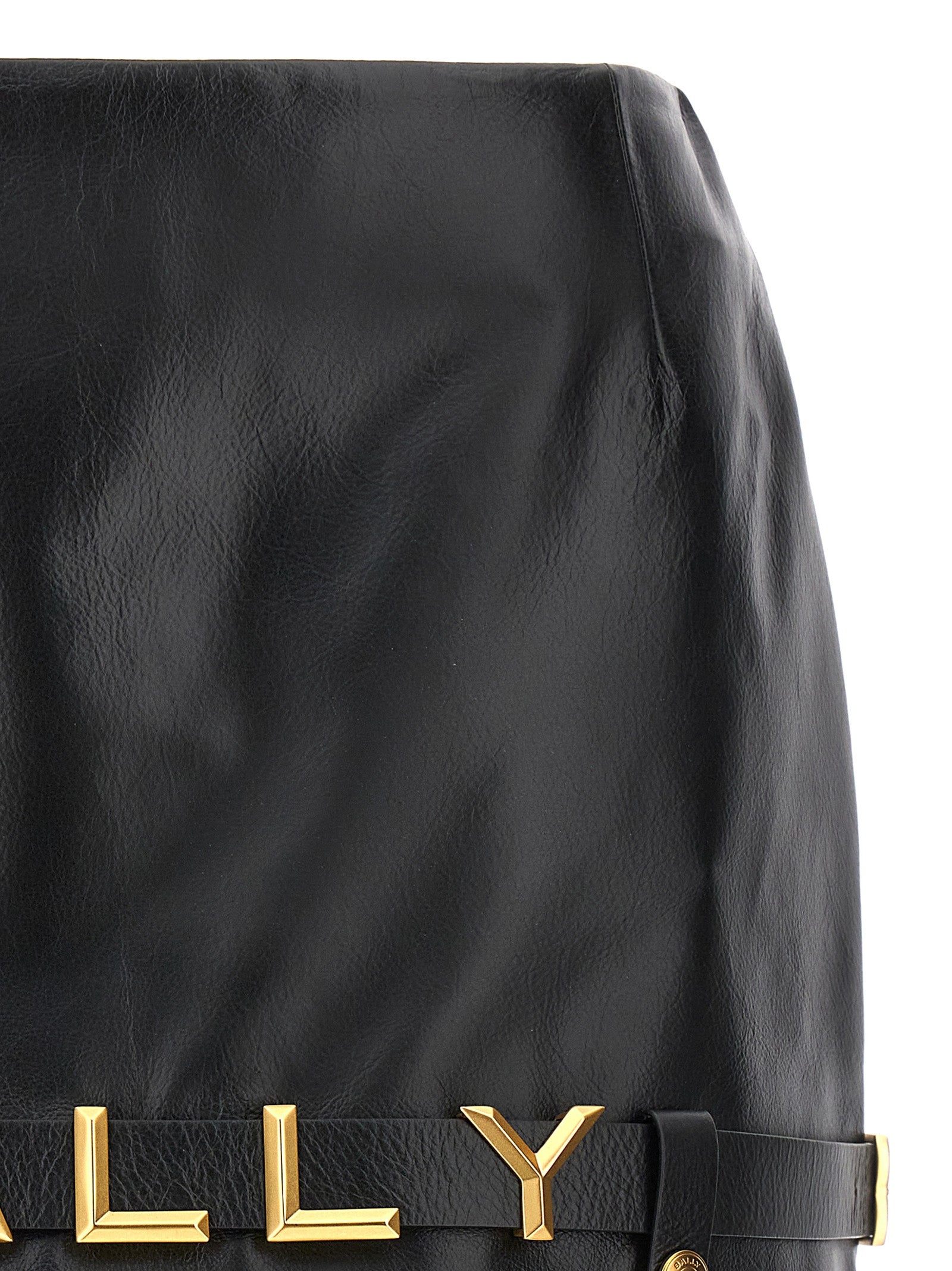 Bally Leather Mini Skirt