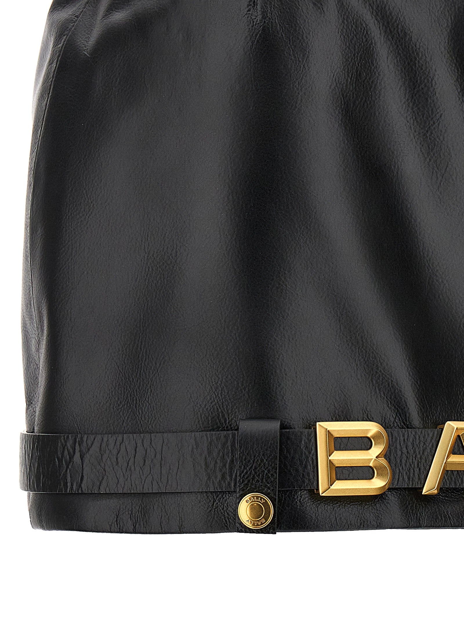 Bally Leather Mini Skirt