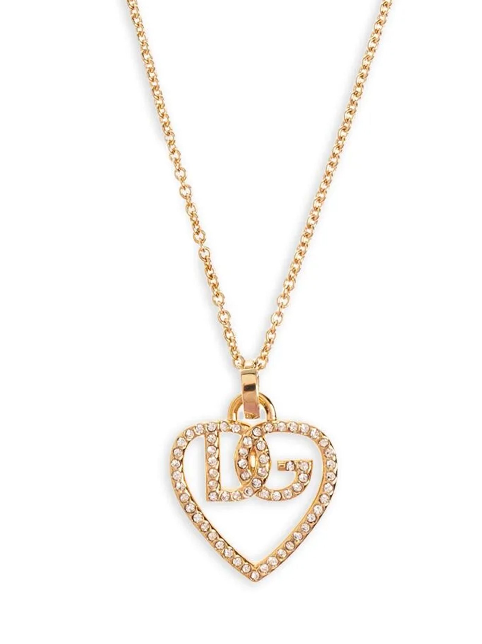 Dolce & Gabbana Strass Logo Necklace