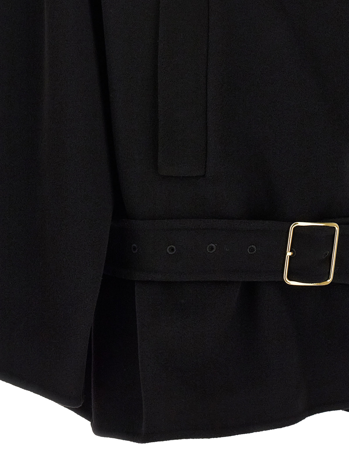 Darkpark Black 'Alba Midi' Coat