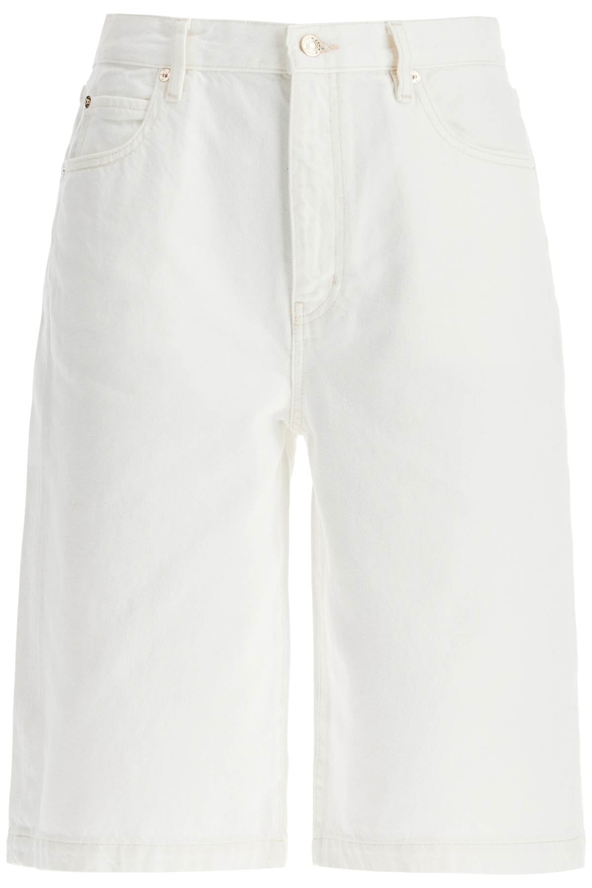 Frame Flared Denim Bermuda Shorts.