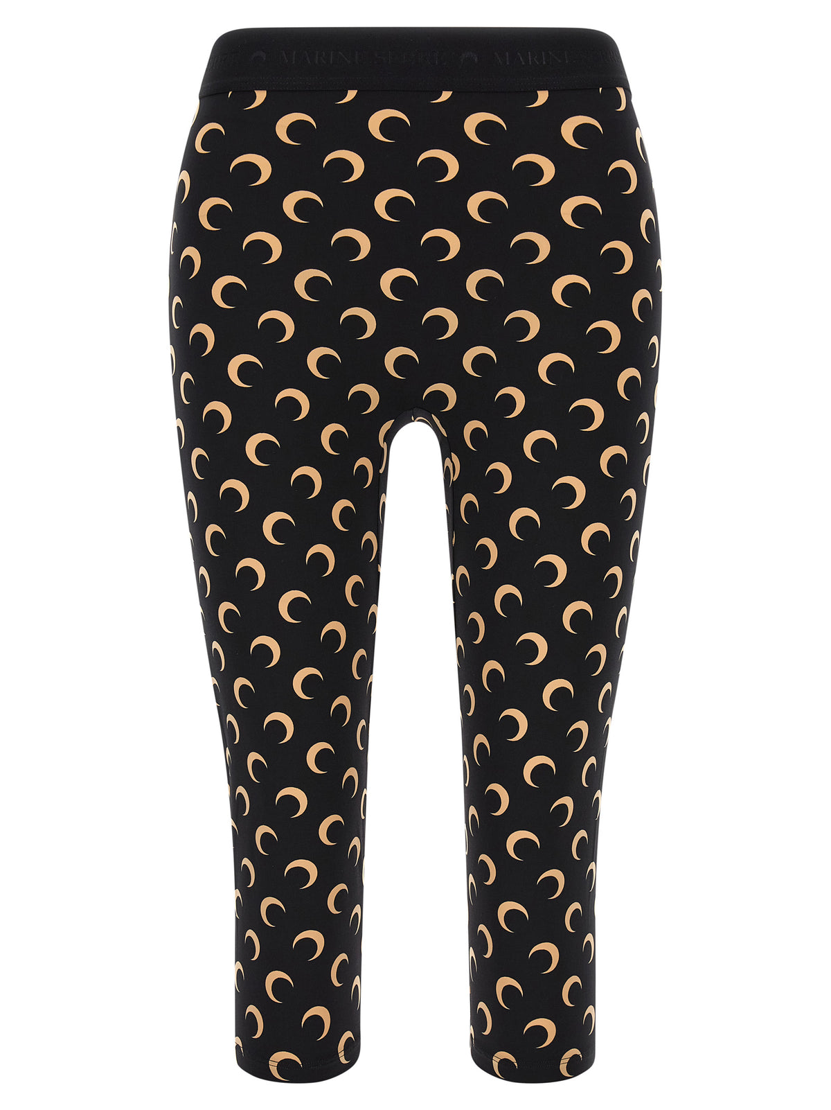 Marine Serre Beige 'All Over Moon' Capri Leggings