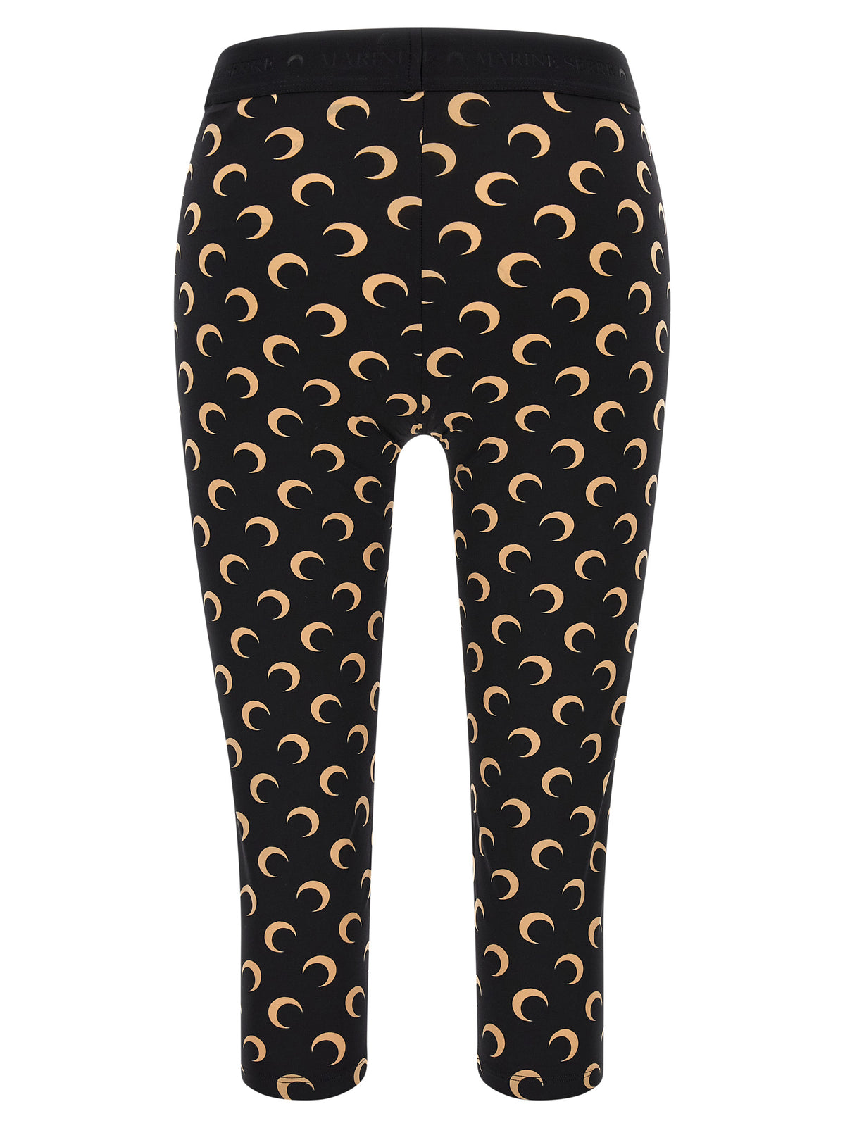 Marine Serre Beige 'All Over Moon' Capri Leggings