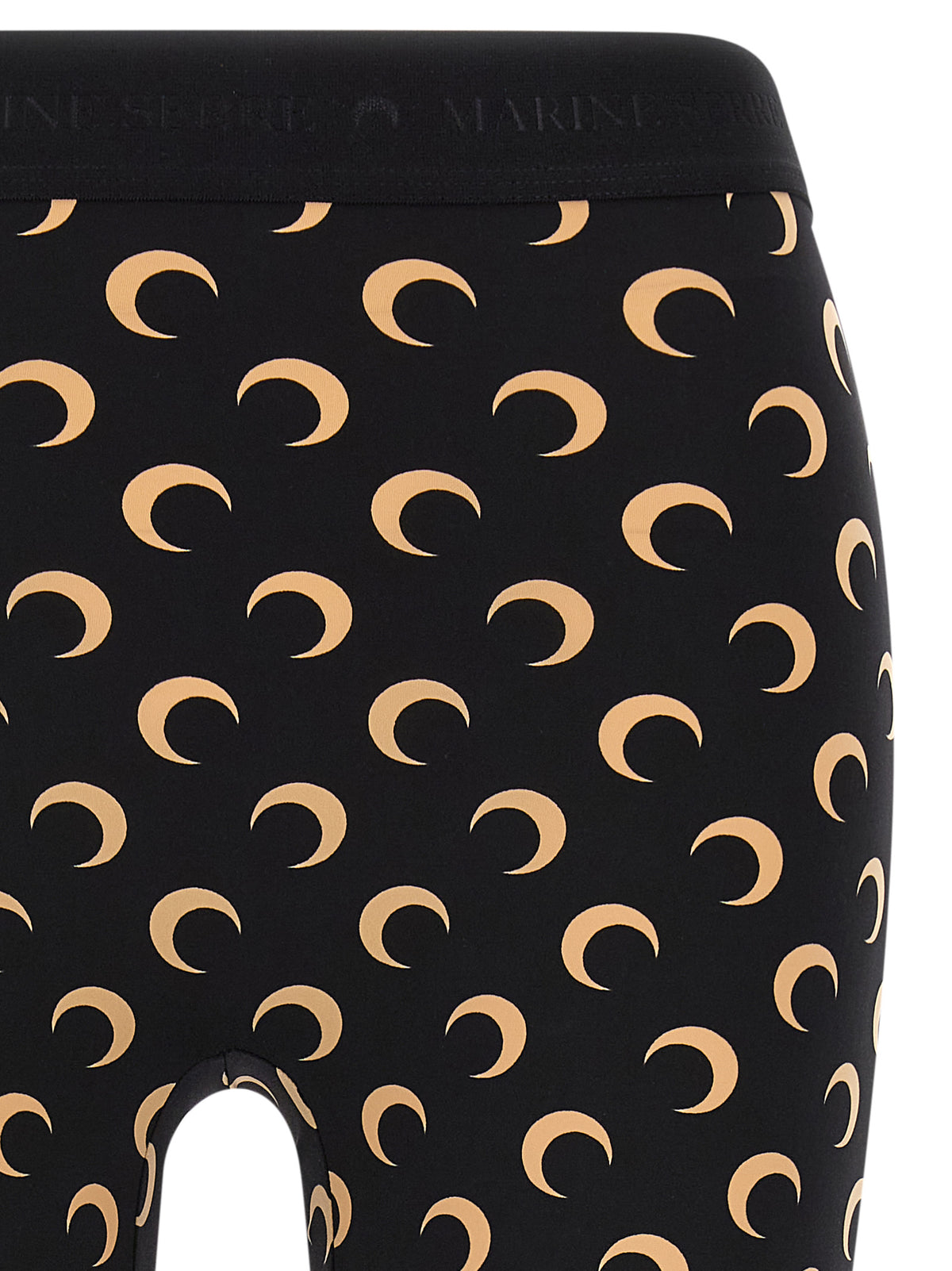 Marine Serre Beige 'All Over Moon' Capri Leggings