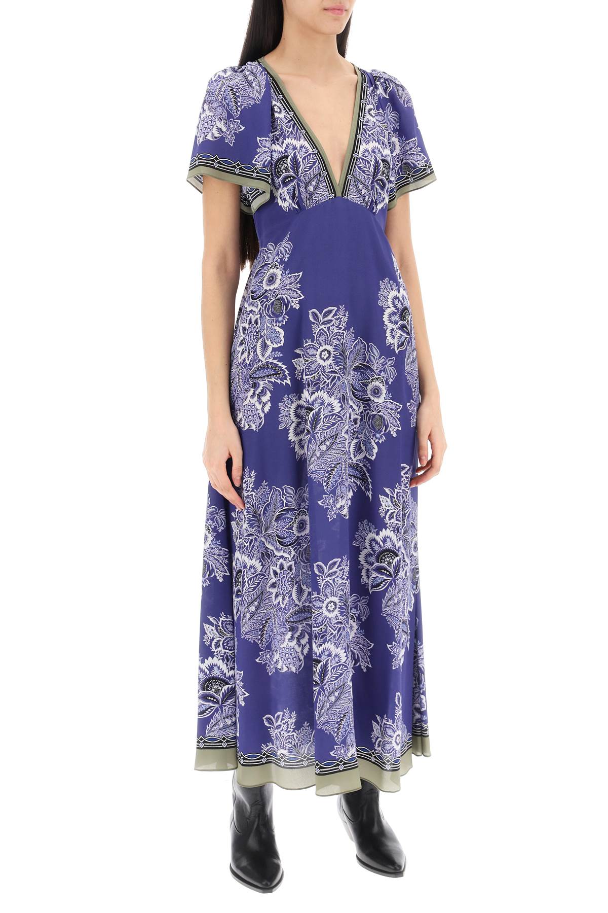 Etro Maxi Crepe De Chine Dress