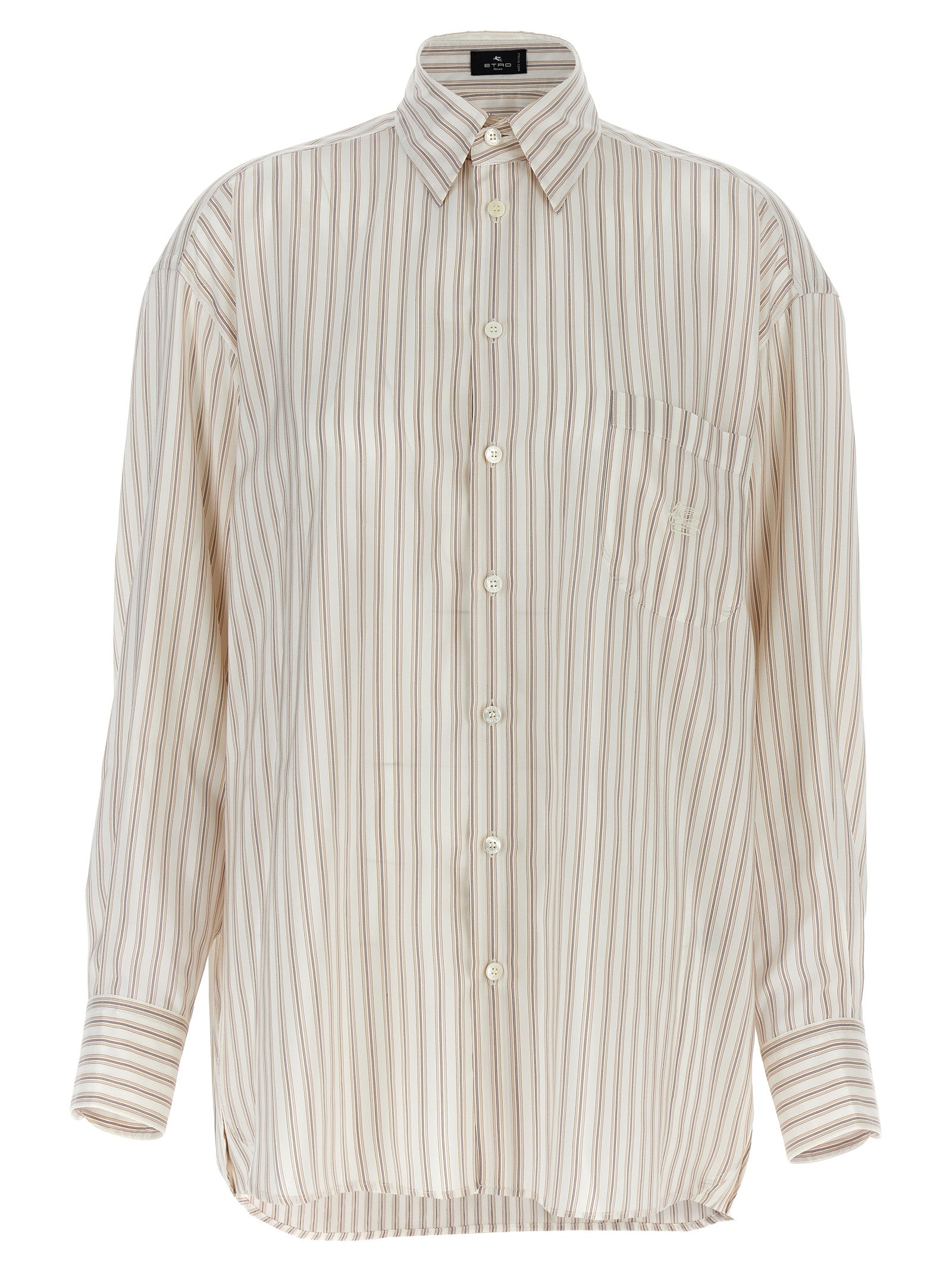 Etro Logo Embroidery Striped Shirt