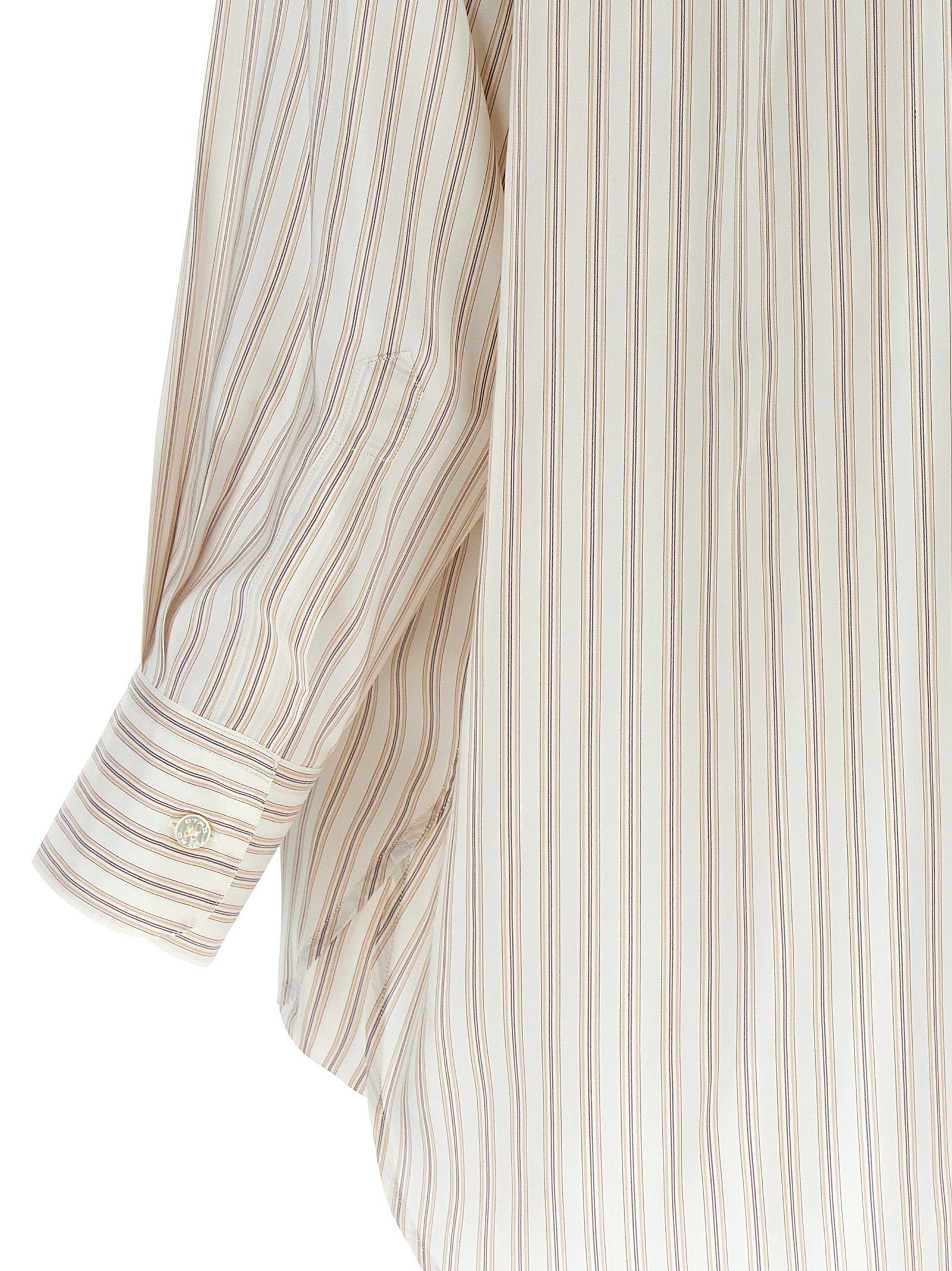 Etro Logo Embroidery Striped Shirt