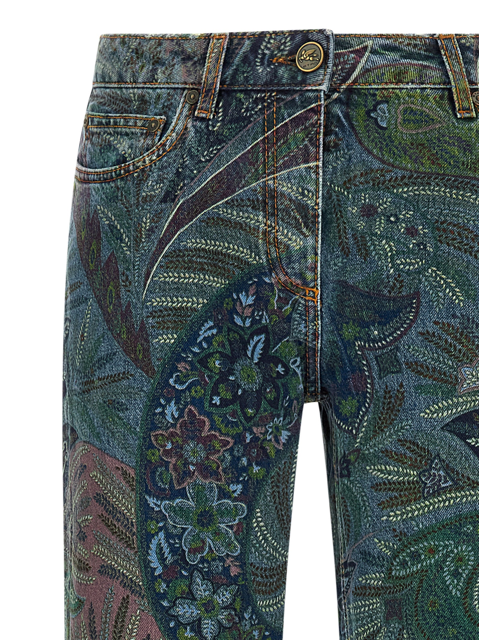 Etro Floral Print Jeans
