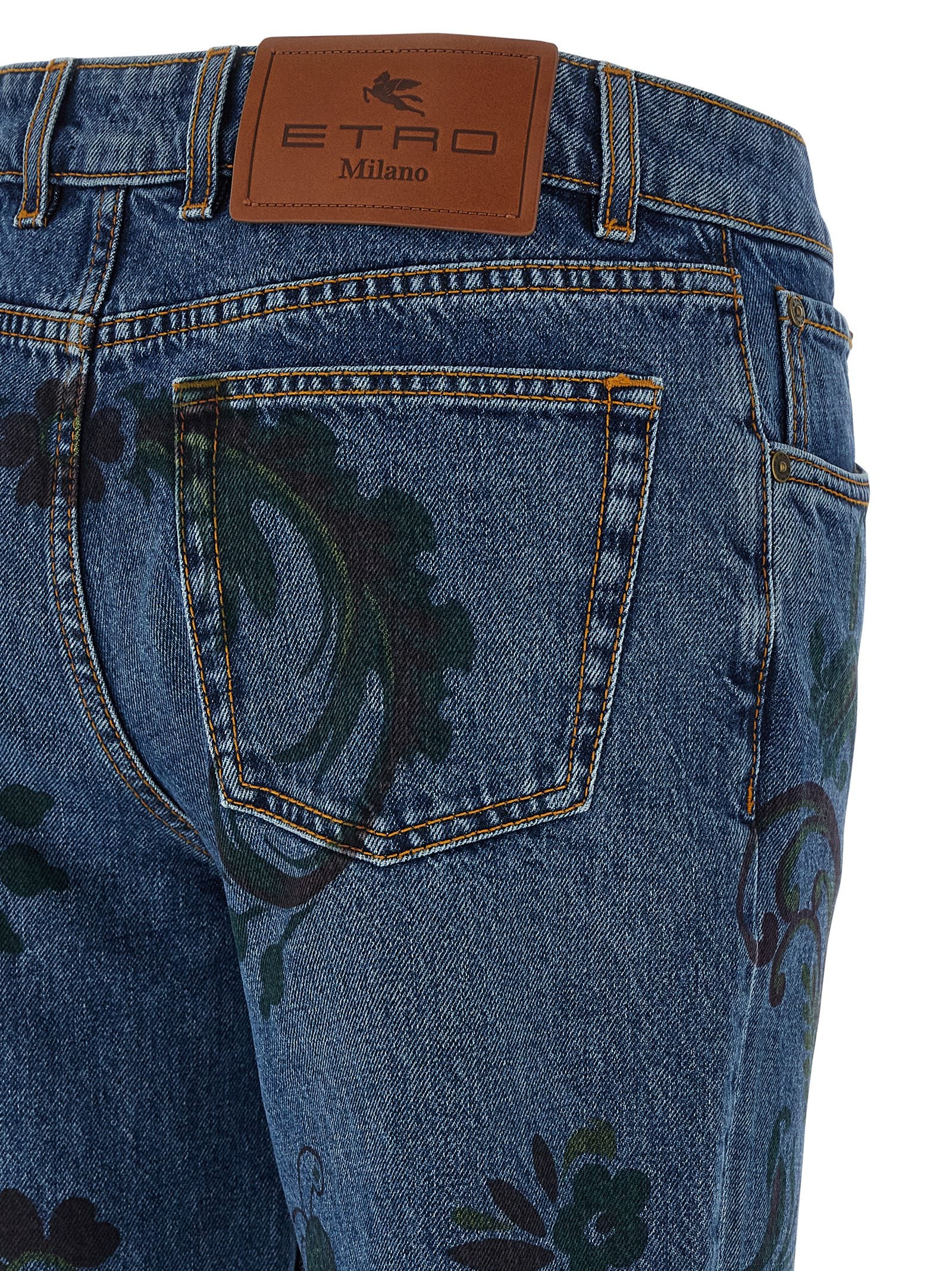Etro Paisley Print Jeans