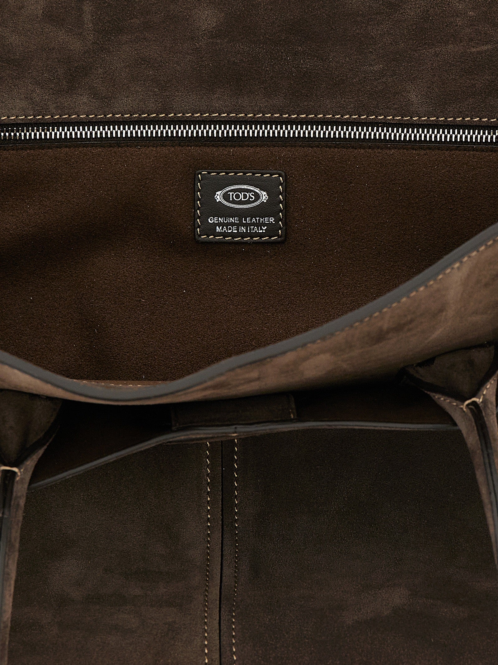 Tod'S Medium Suede Shopping Bag