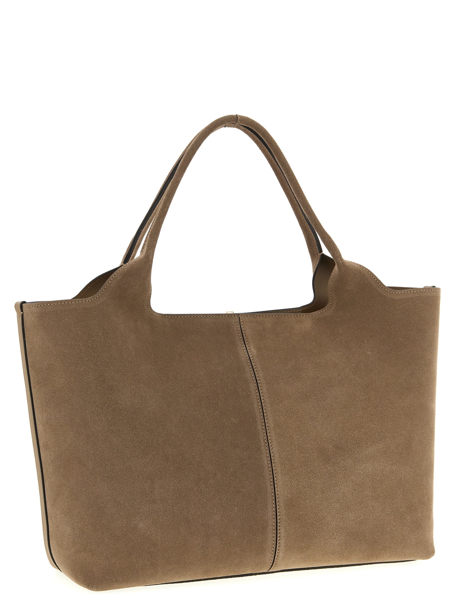 Tod'S Small To Medium Suede Shopping Bag