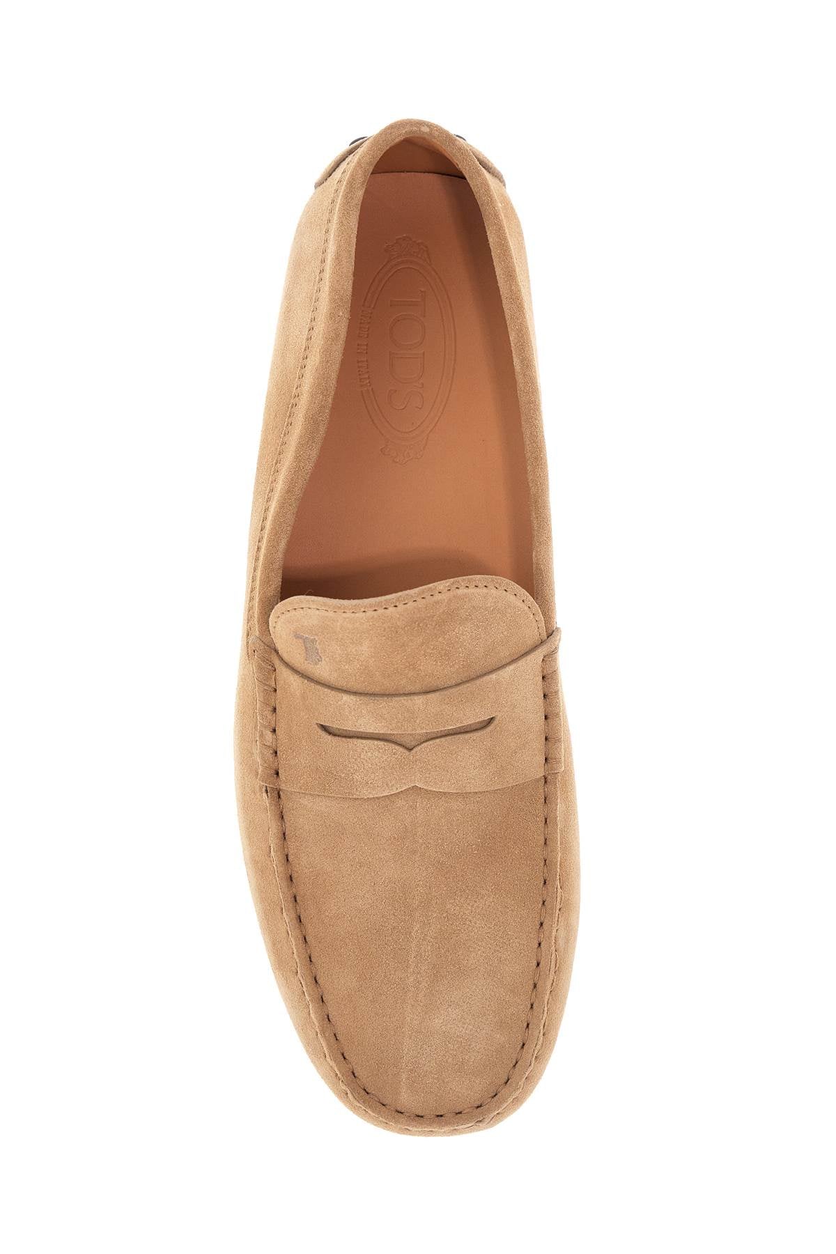 Tod'S Bisquit Leather Moccasin With Rubber Sole