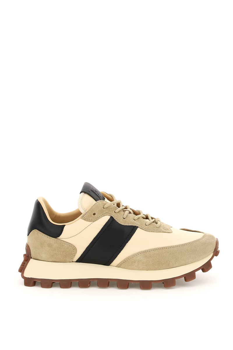 Tod's Suede Leather And Nylon 1T Sneakers Beige