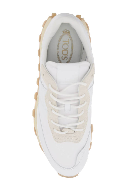 Tod's Leather And Fabric 1T Sneakers White