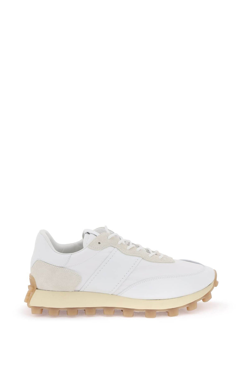 Tod's Leather And Fabric 1T Sneakers Beige