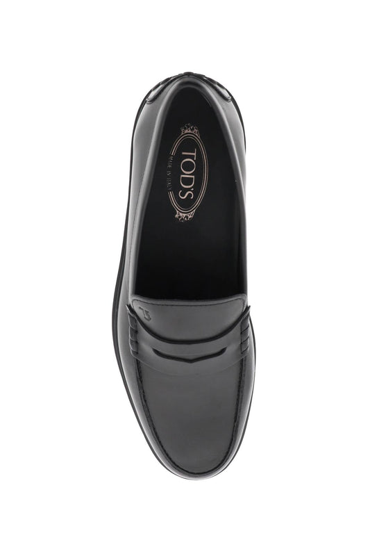 Tod's Leather Loafers Black