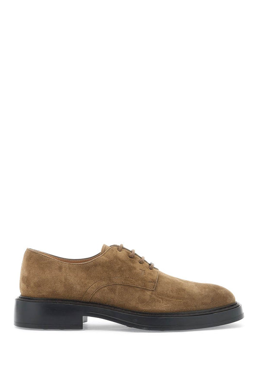 Tod's Suede Leather Lace-Up Shoes Brown