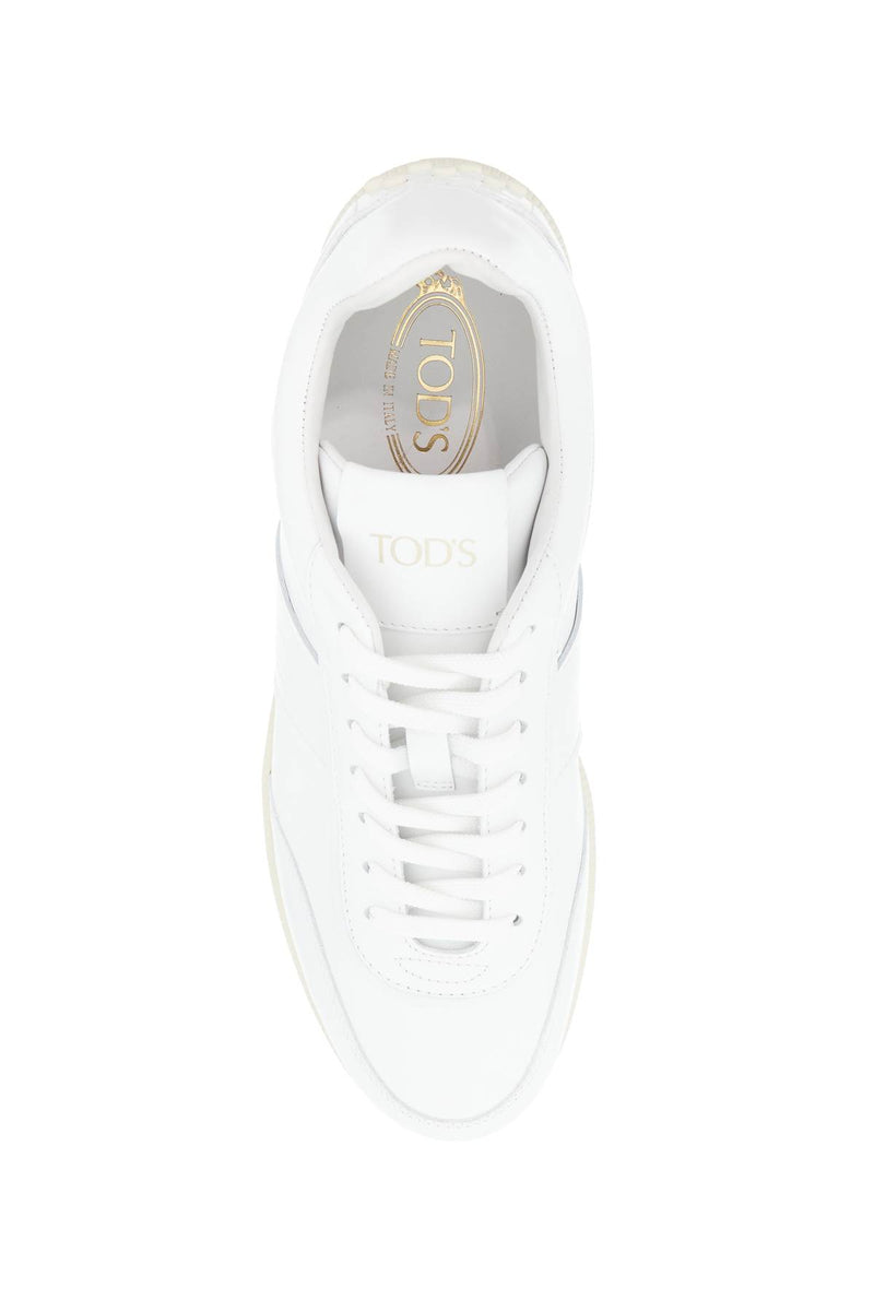 Tod's Leather Sneaker Tabs With White