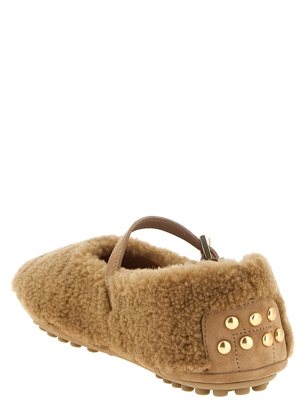 Tod'S 'Gommine' Sheepskin Ballet Flats